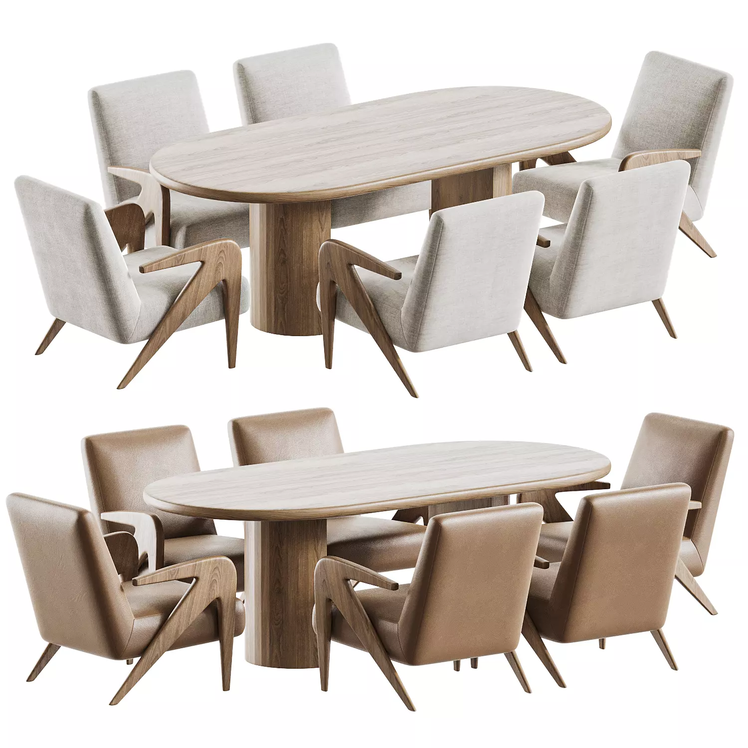 Dining set 10 3D model