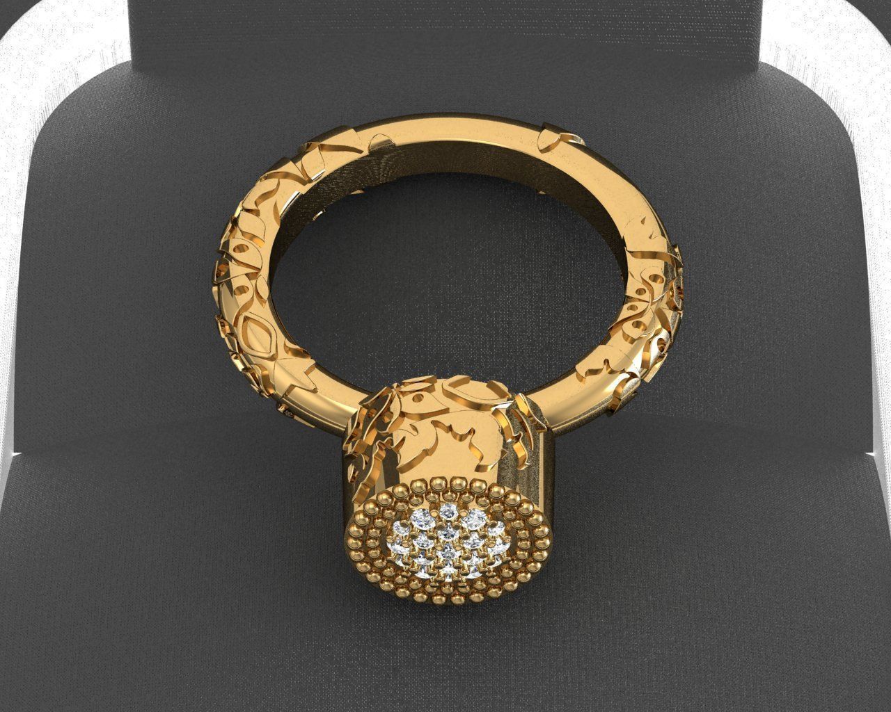 VELAZQUEZ RING IN YELLOW GOLD AND DIAMONDS 3D print model_1