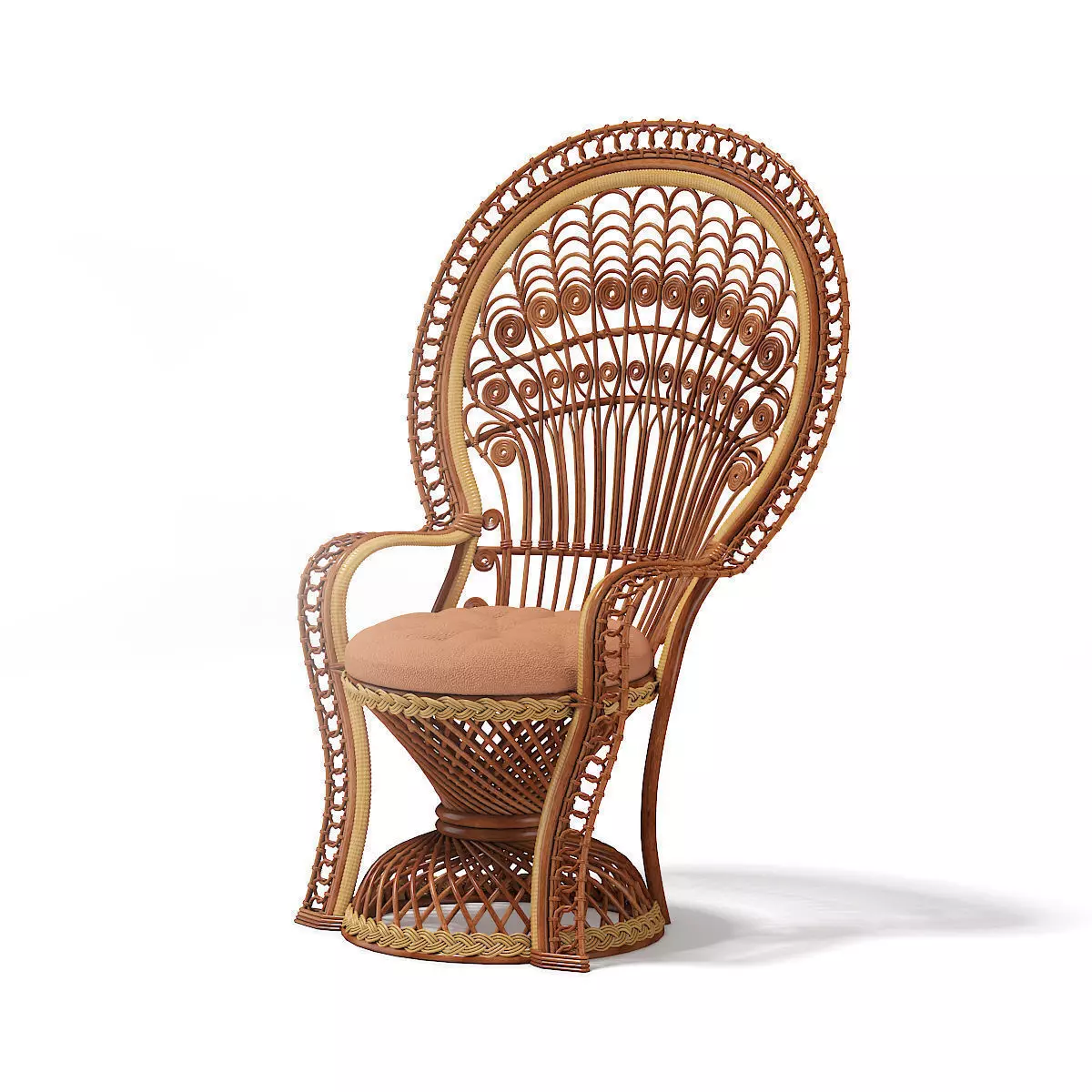 Wicker Chair 2 3D model_0