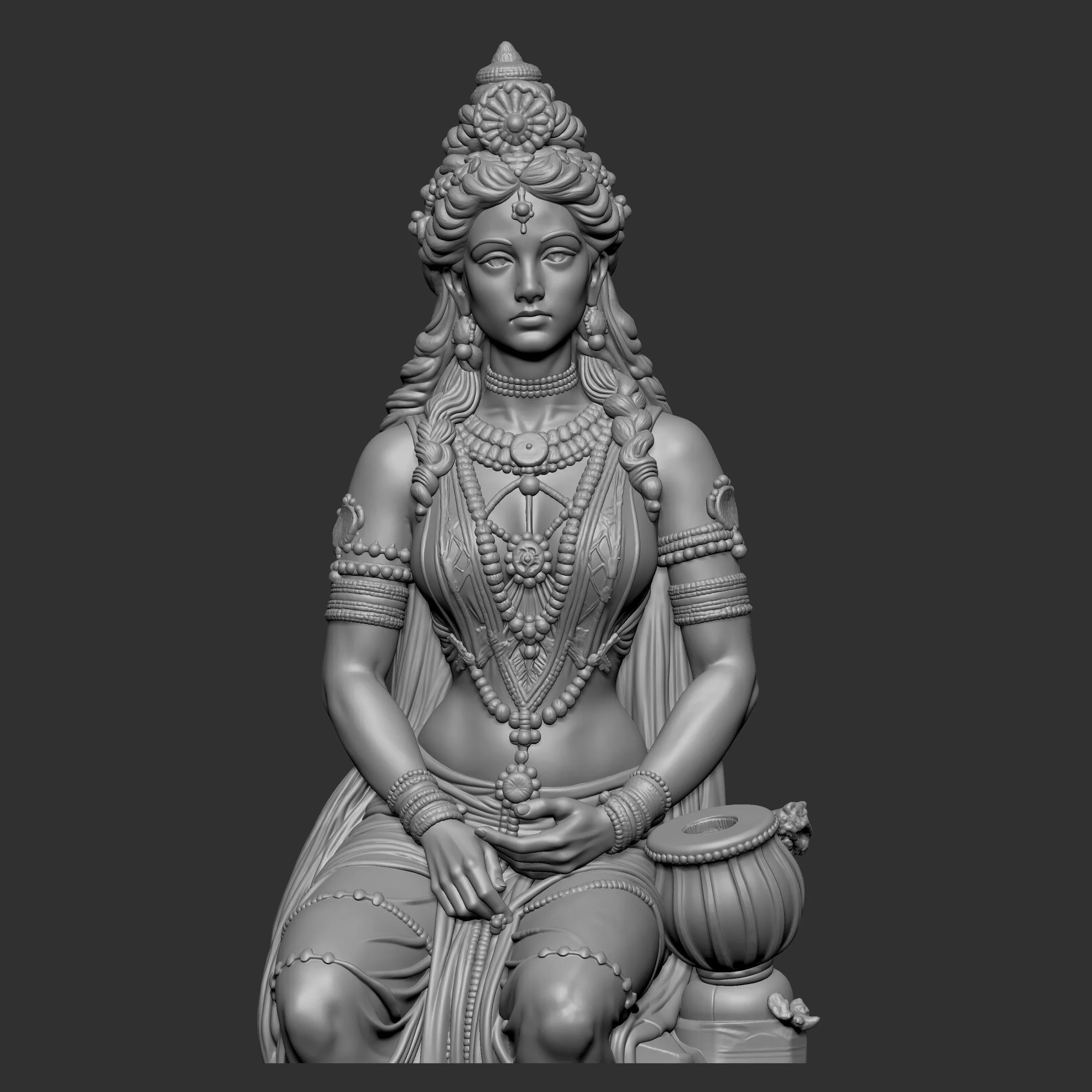 Indian female figure or Hindu goddess 3D print model
