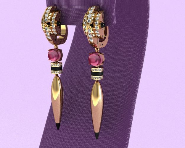 chic earrings 3D print model