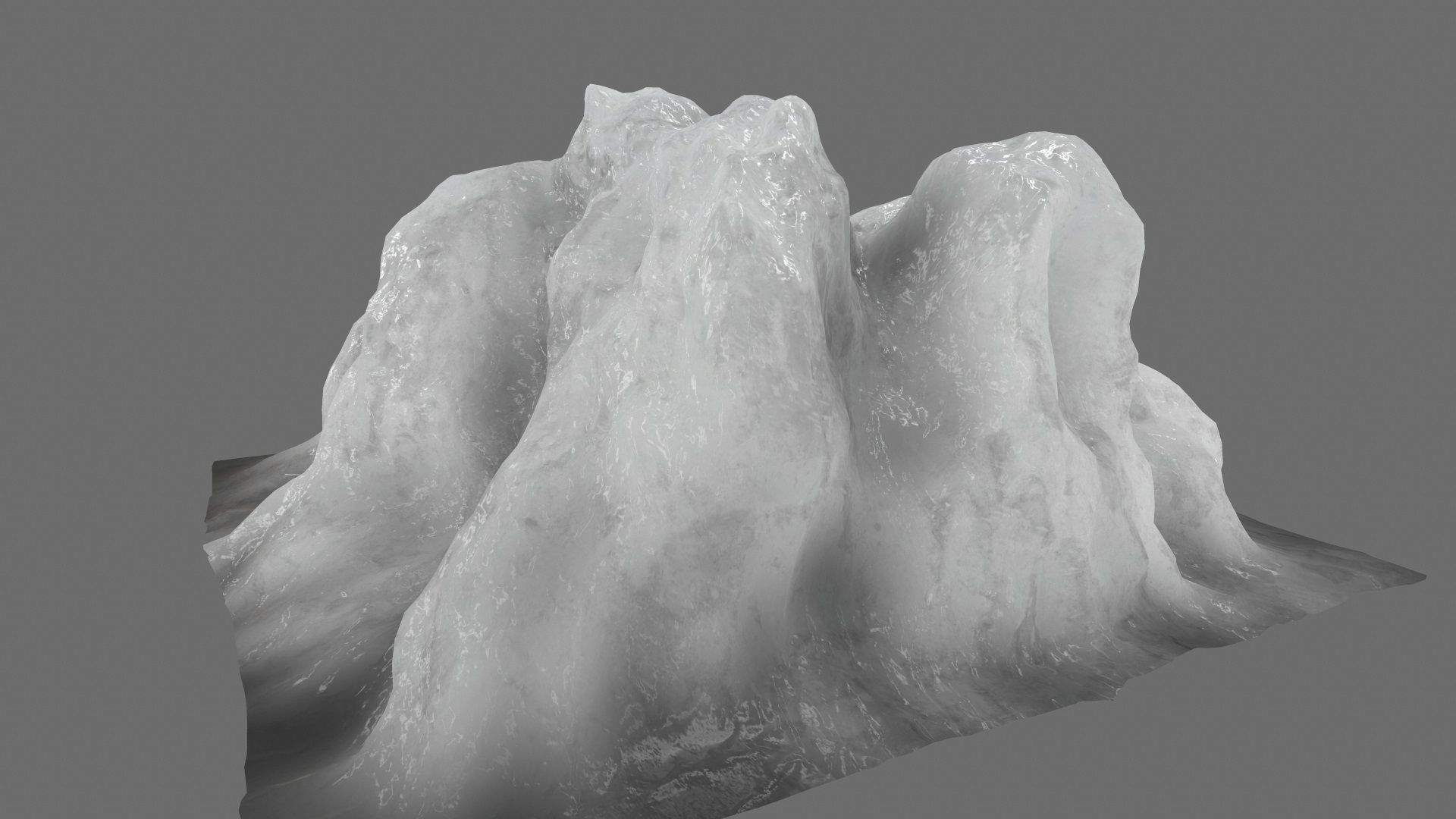 Ice cubes Low-poly 3D model_6