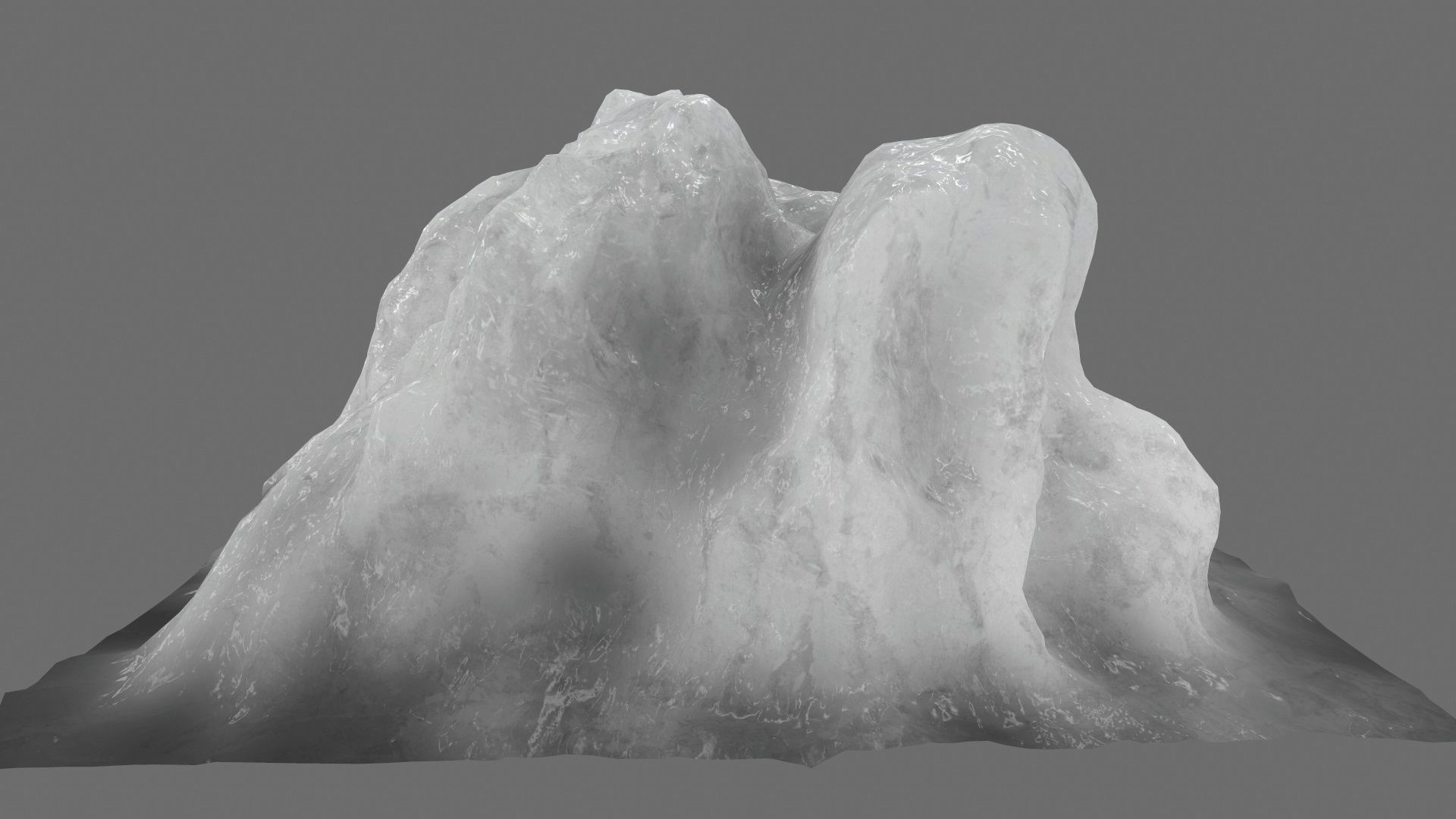 Ice cubes Low-poly 3D model_3