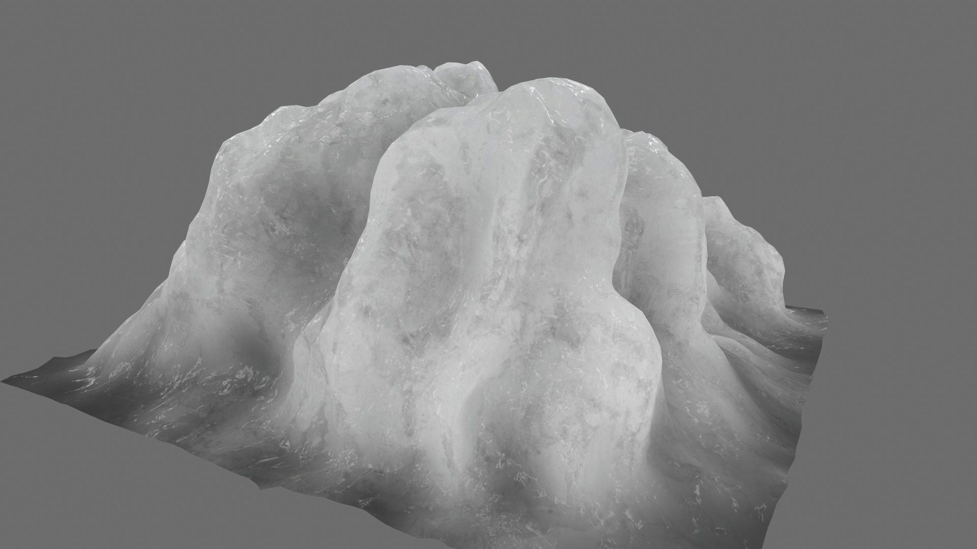 Ice cubes Low-poly 3D model_4