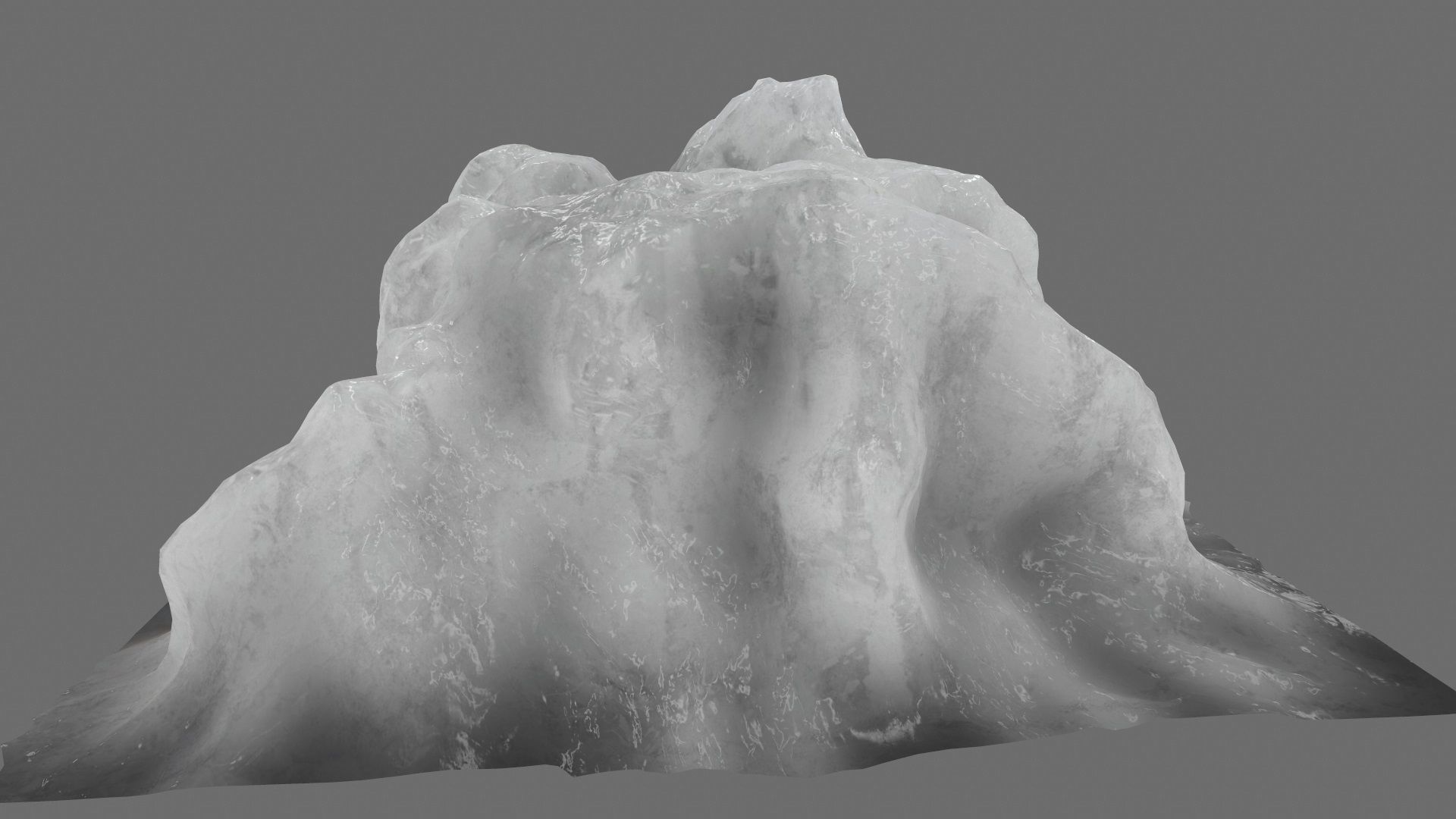 Ice cubes Low-poly 3D model_8