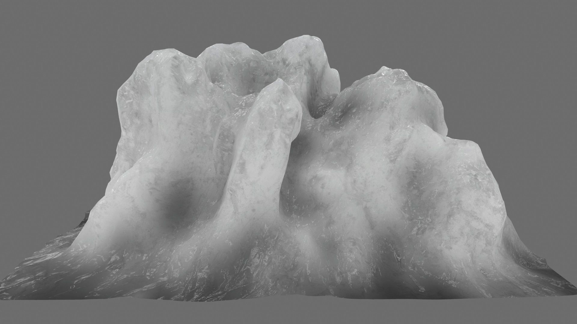 Ice cubes Low-poly 3D model_1