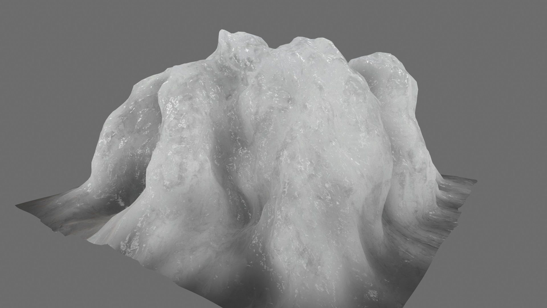 Ice cubes Low-poly 3D model_10