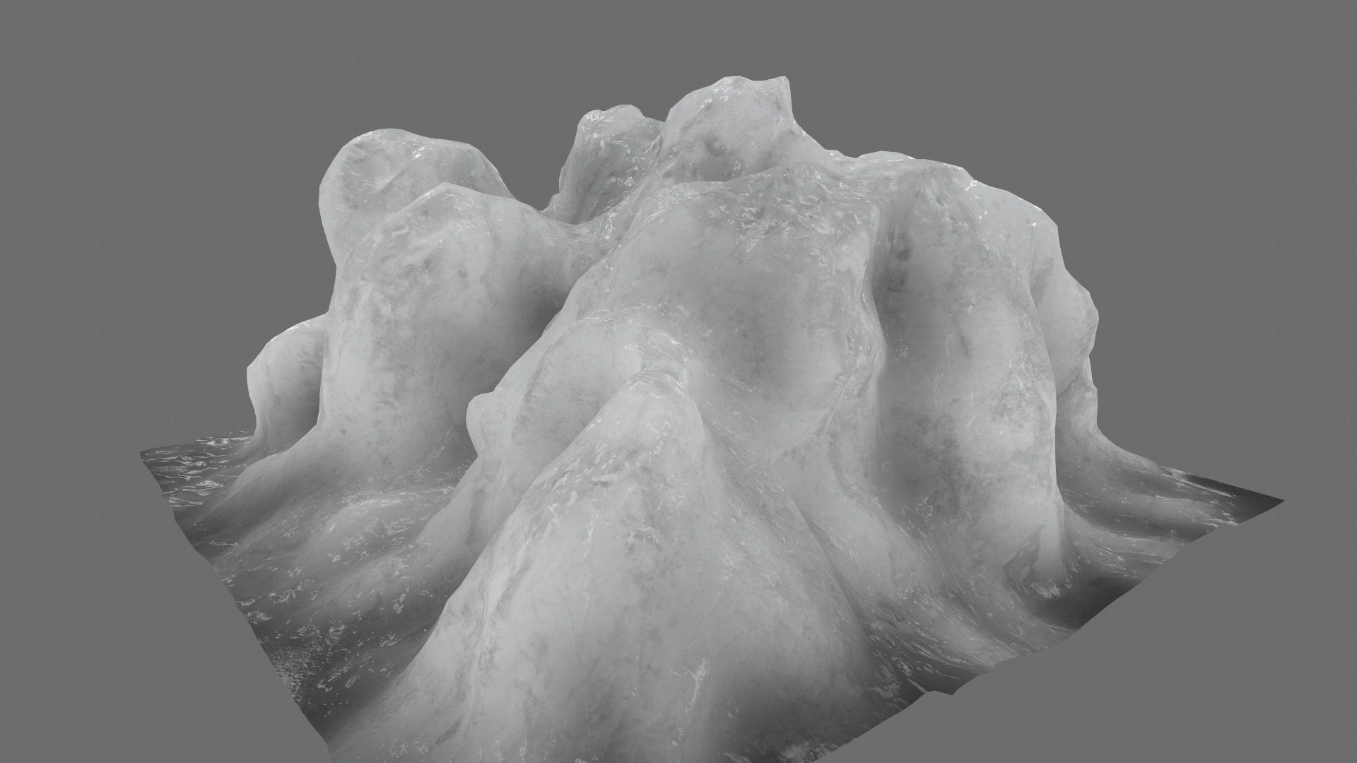 Ice cubes Low-poly 3D model_11