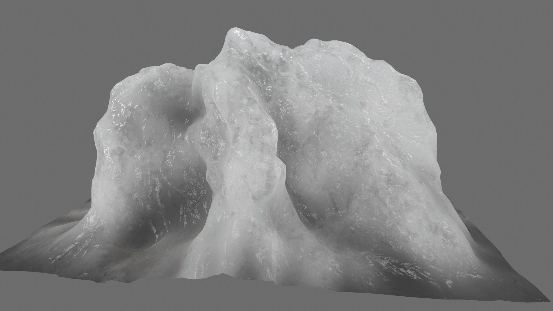 Ice cubes Low-poly 3D model_12