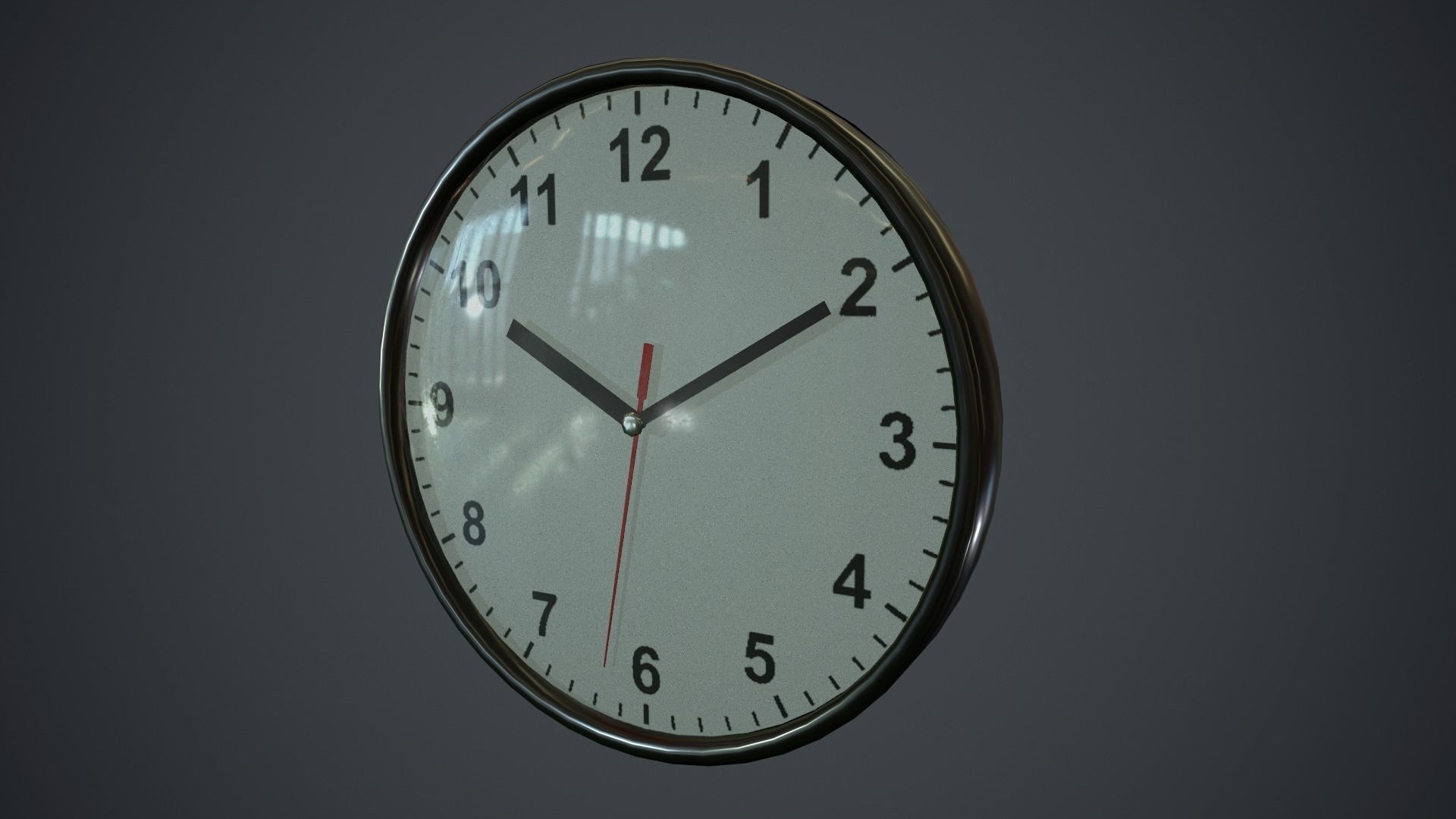 Wall Clock PBR Game Ready Low-poly 3D model_6