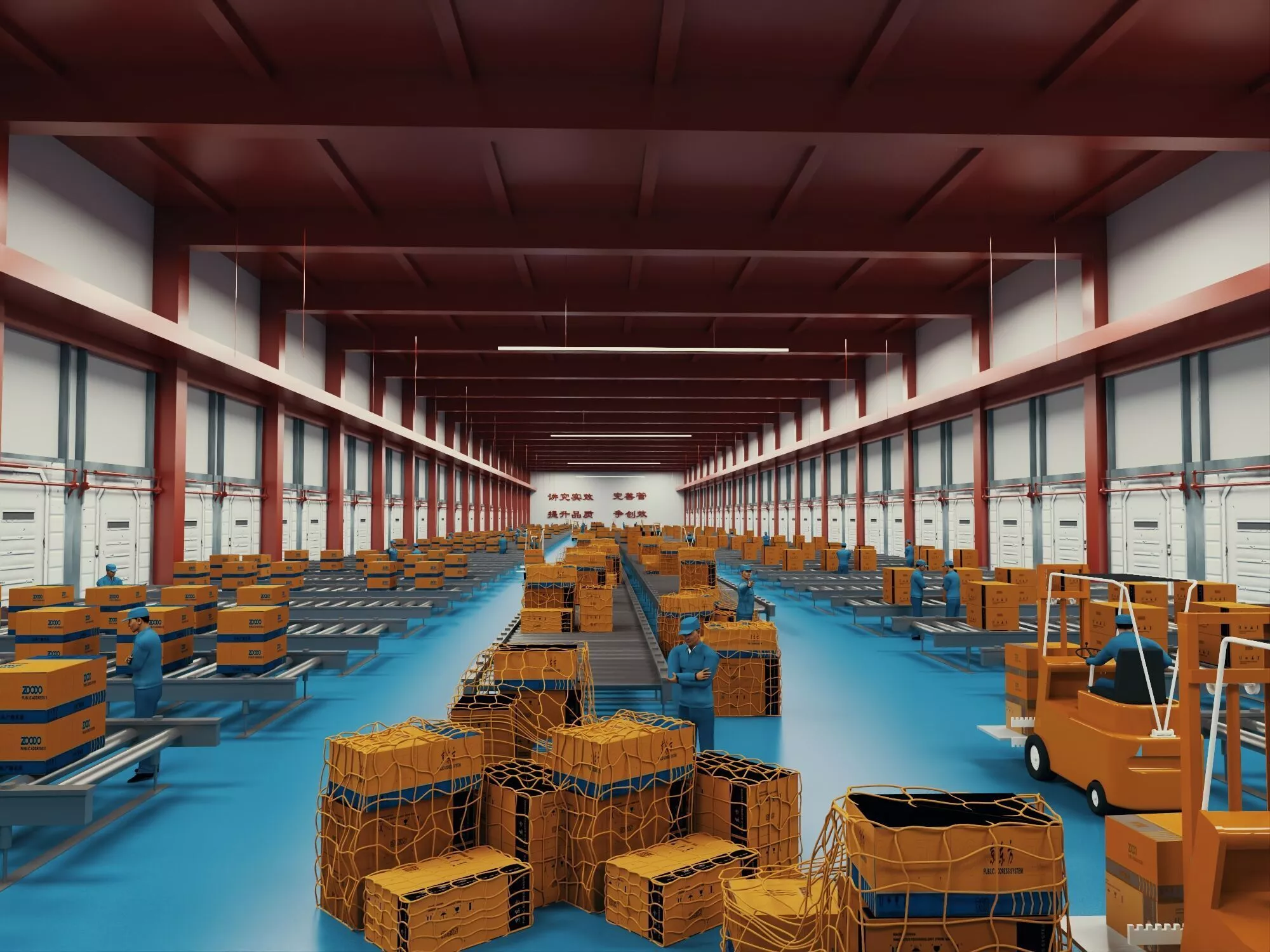 Industrial Storage Workshop Cargo Box Worker Transport Asset 3D model