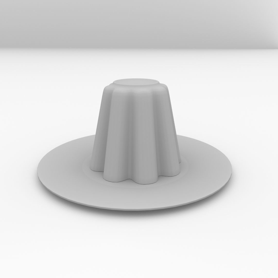 Jelly on plate 3D model_3