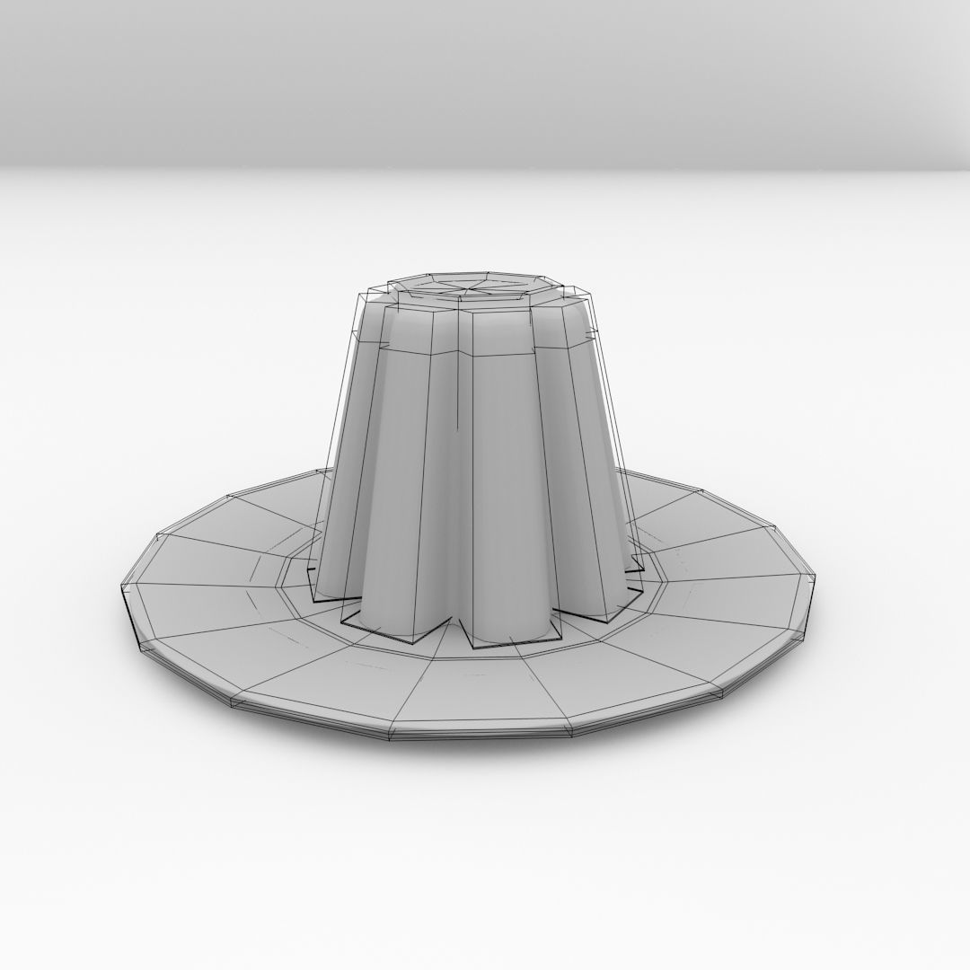 Jelly on plate 3D model_4