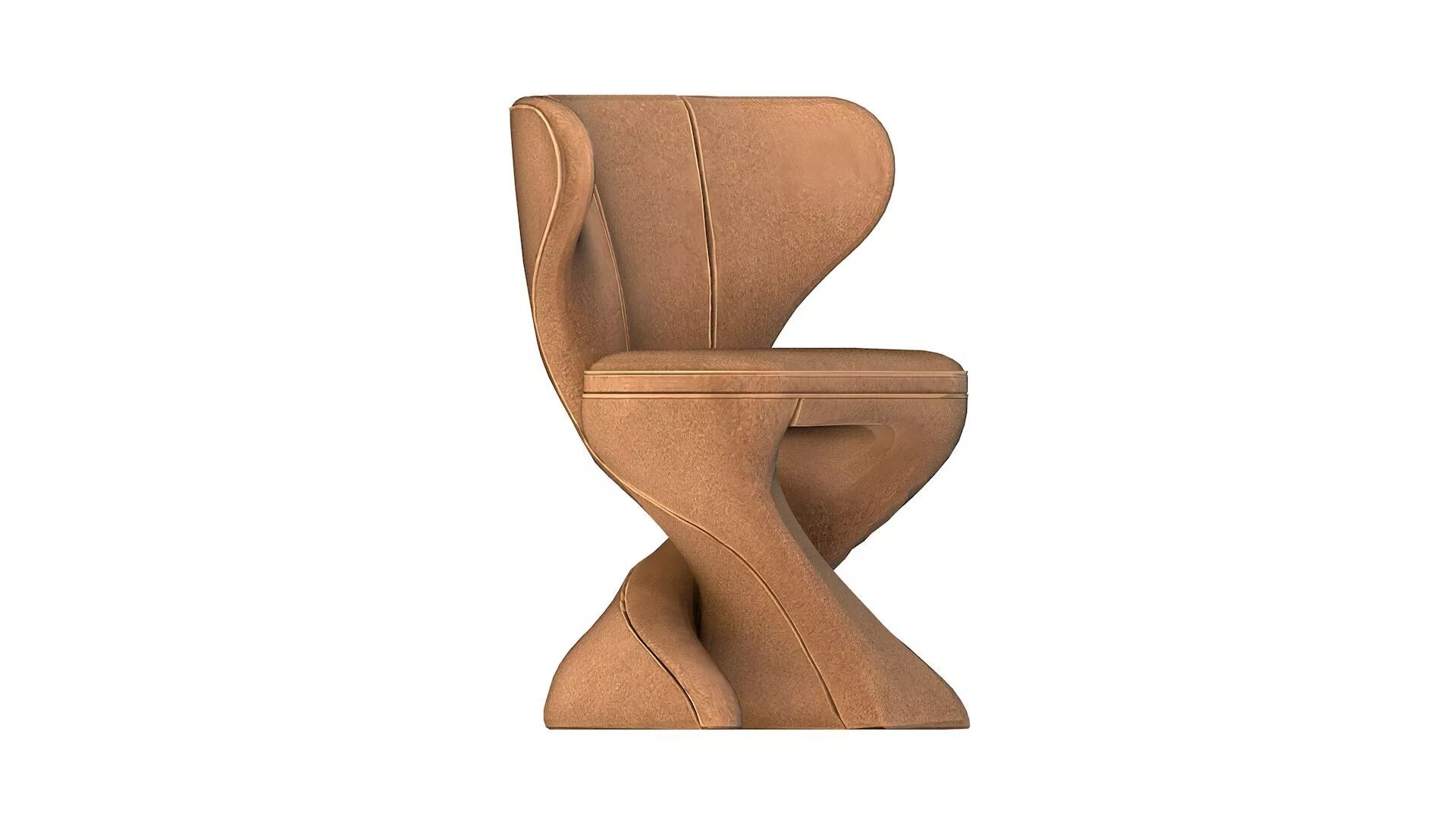 Modern accent chair Low-poly 3D model
