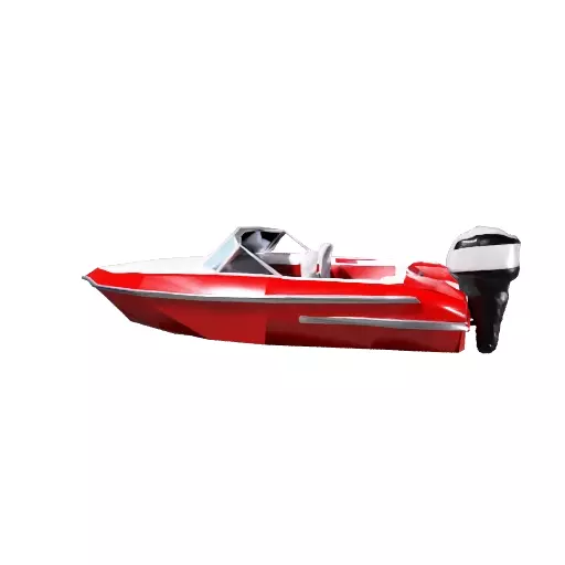 Low Poly Speedboat 3D Model 3D model