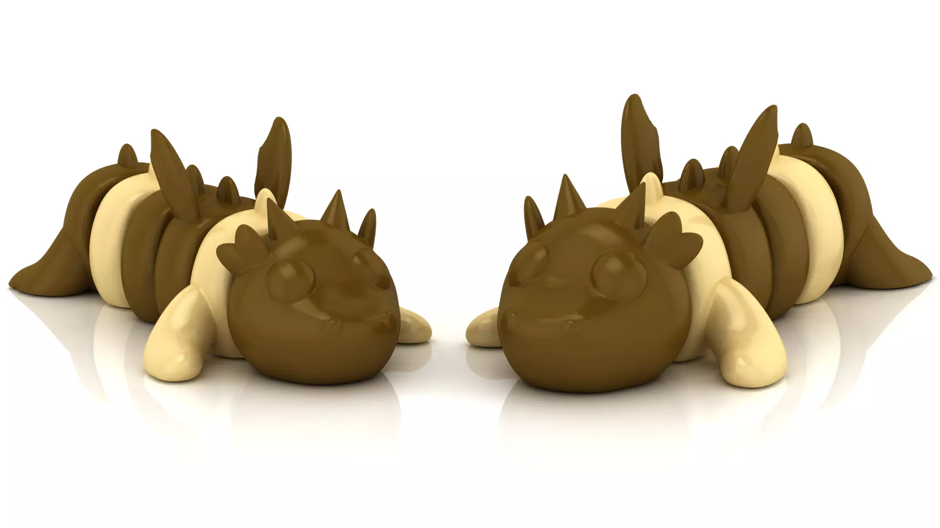 Sleeping Horned Dragon 3D print model