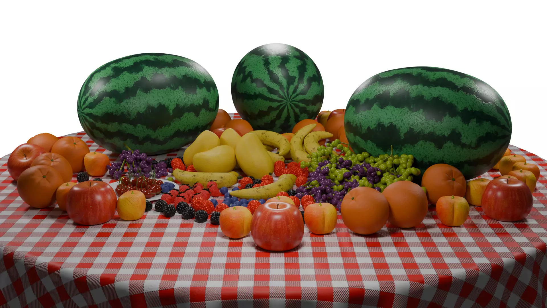 Realistic Fruit Collection 3D Model Pack Low-poly 3D model