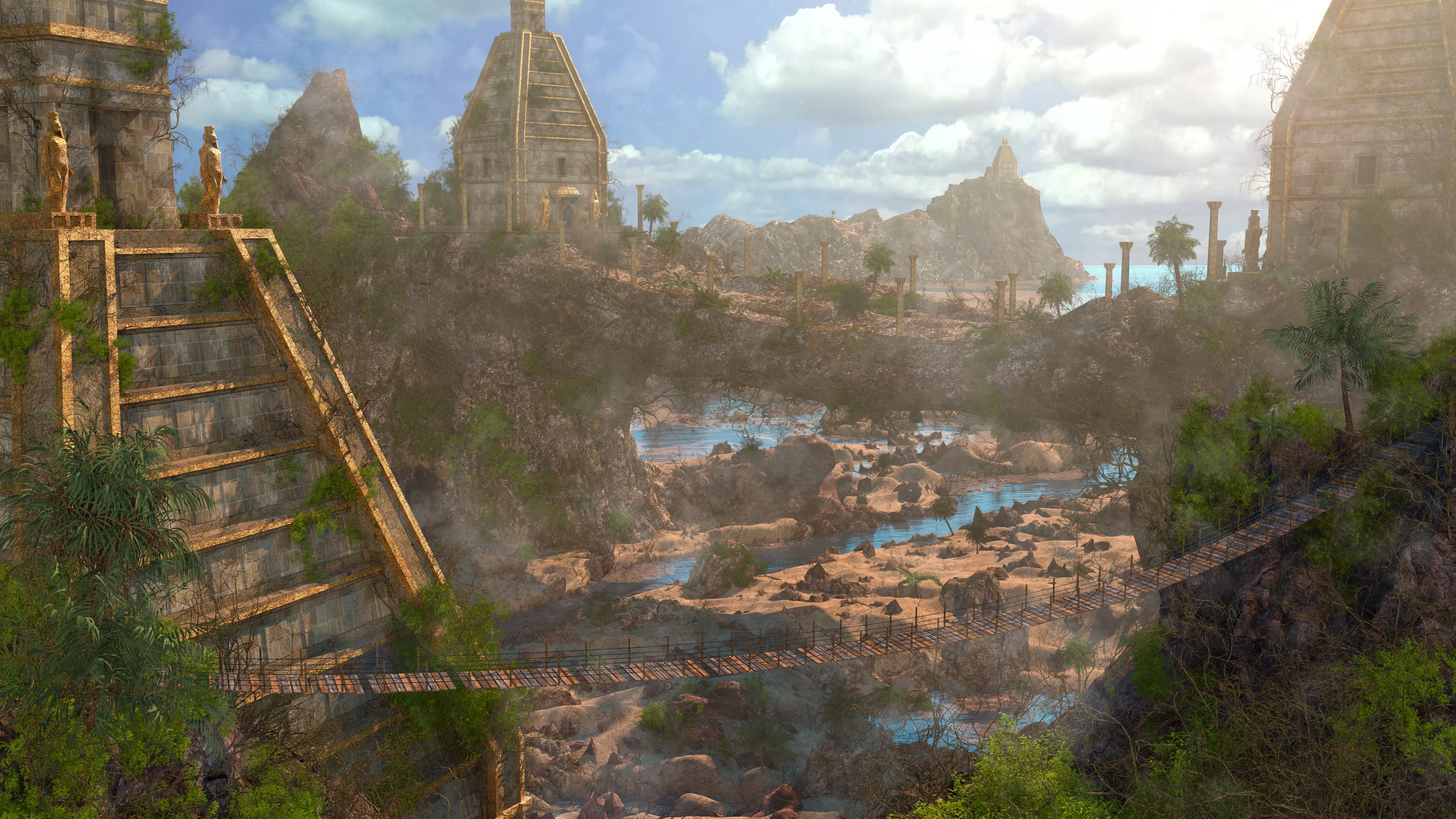 Fantasy Island Temples 3D model