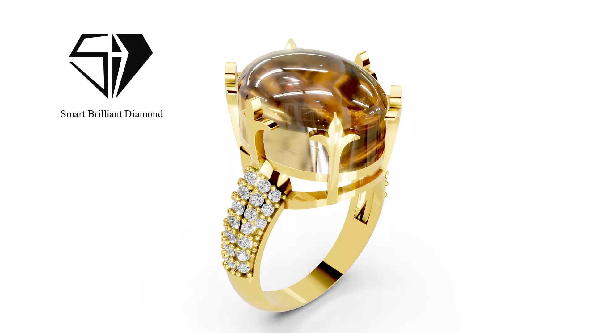 Imperia Diamond Gold Ring Luxury Womens Jewelry 3D Model jr00420 3D print model