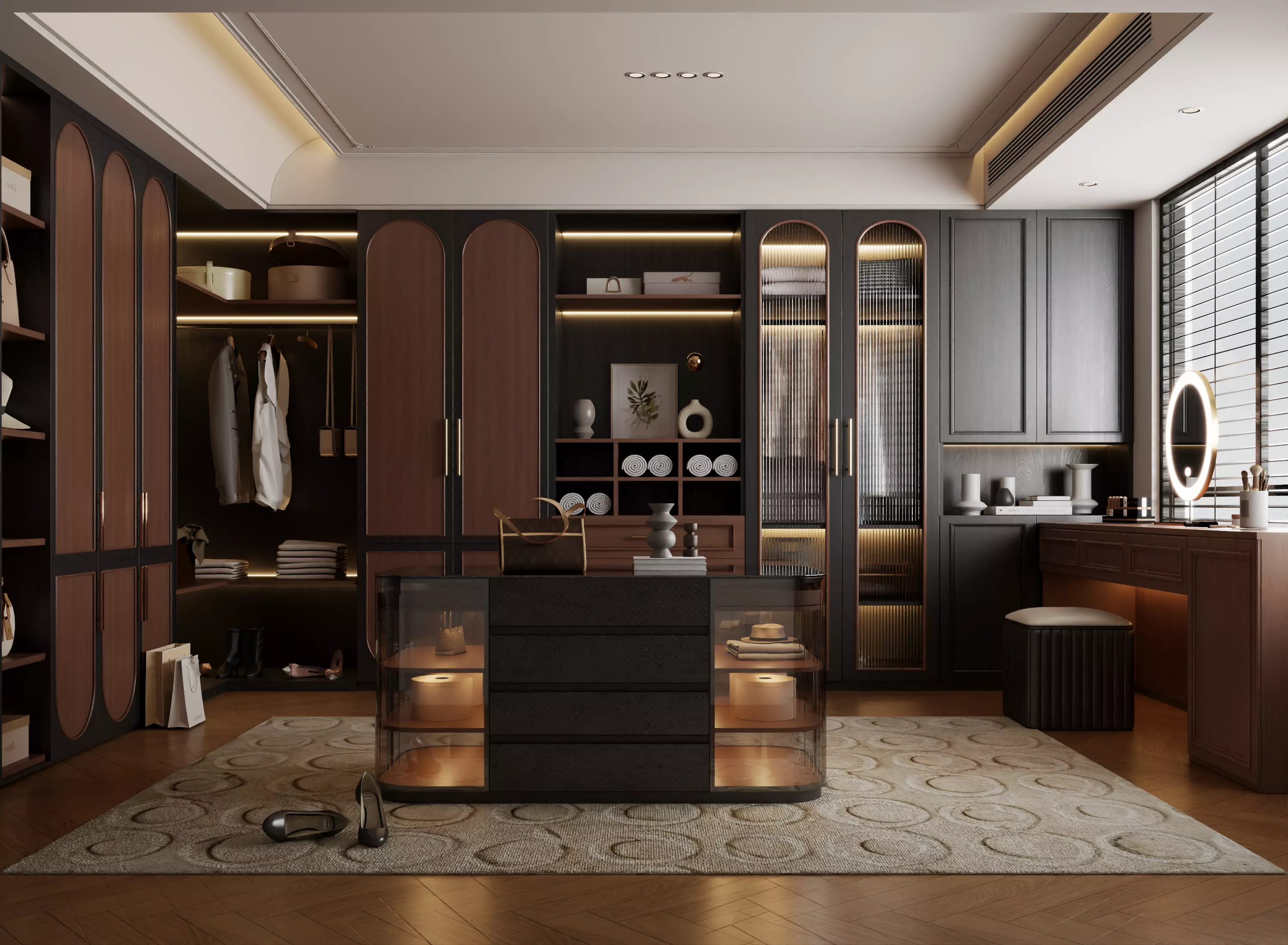Modern bedroom dressing room016 3D model