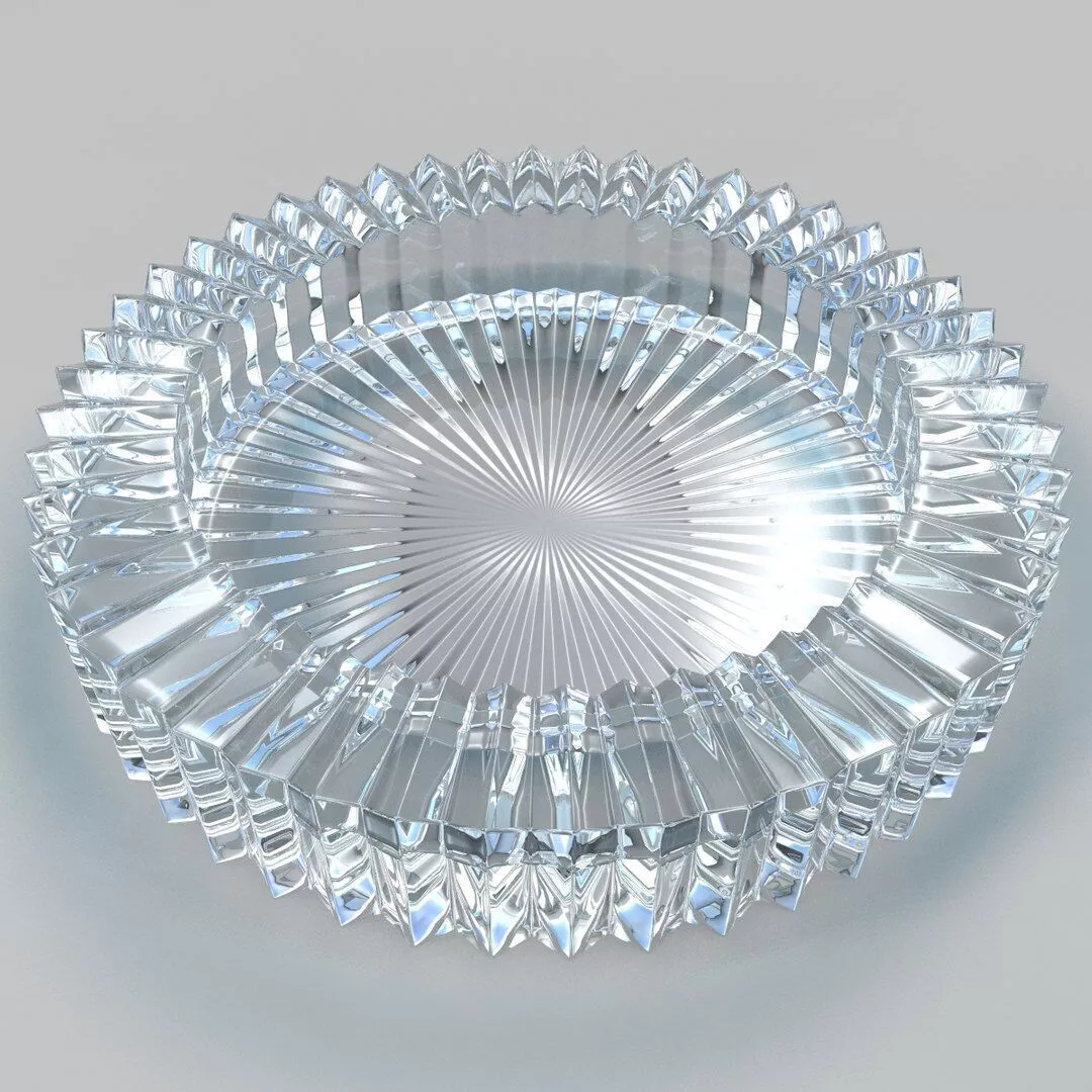 Glass Ashtray Low-poly 3D model
