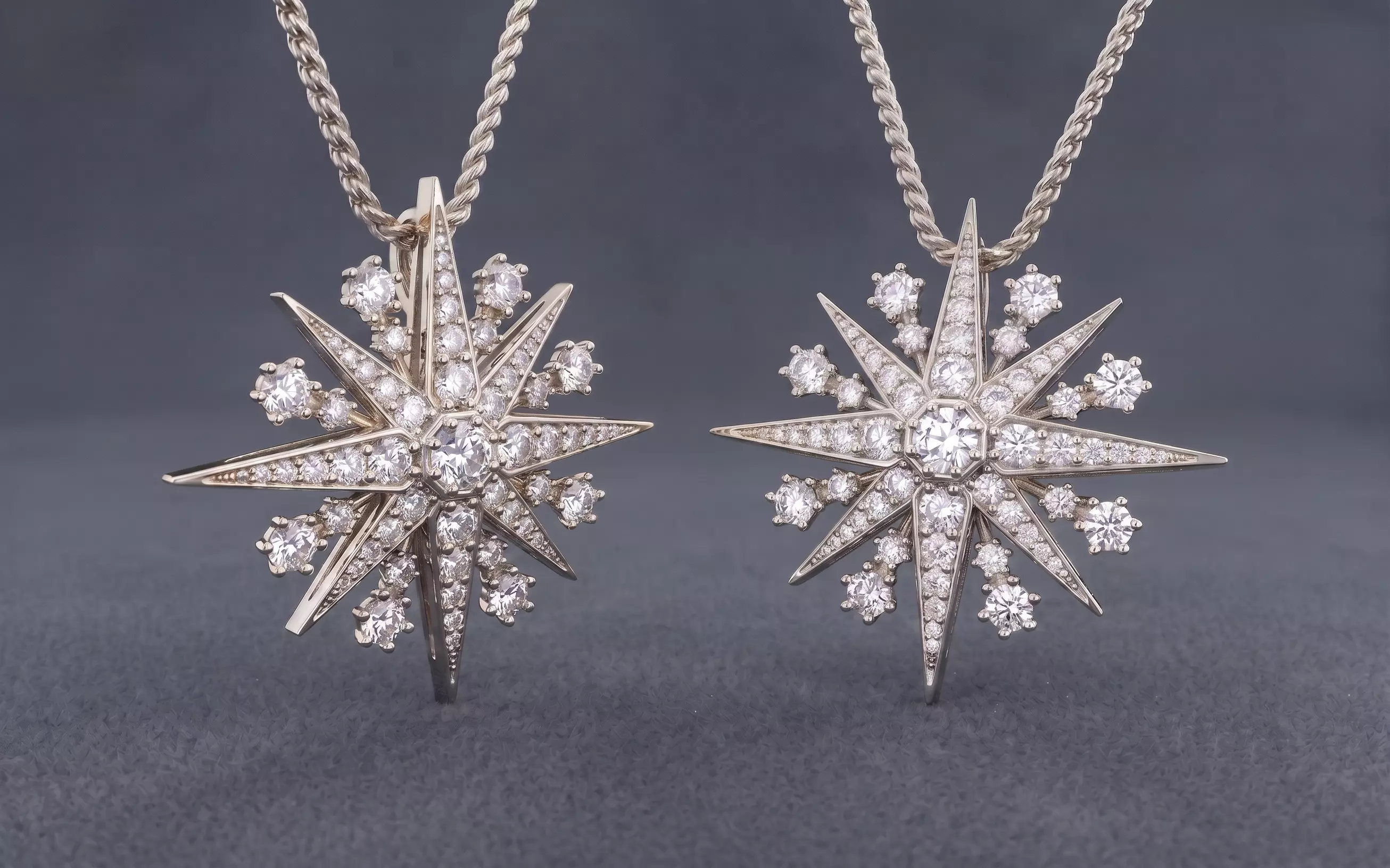 Snowflake Star Pendant - Jewelry 3D - PG690 3D print model