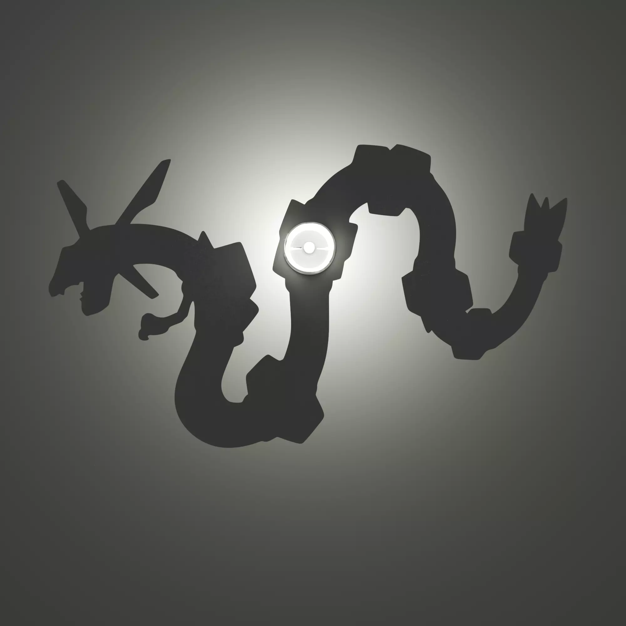Rayquaza Shadow Lamp Free 3D print model