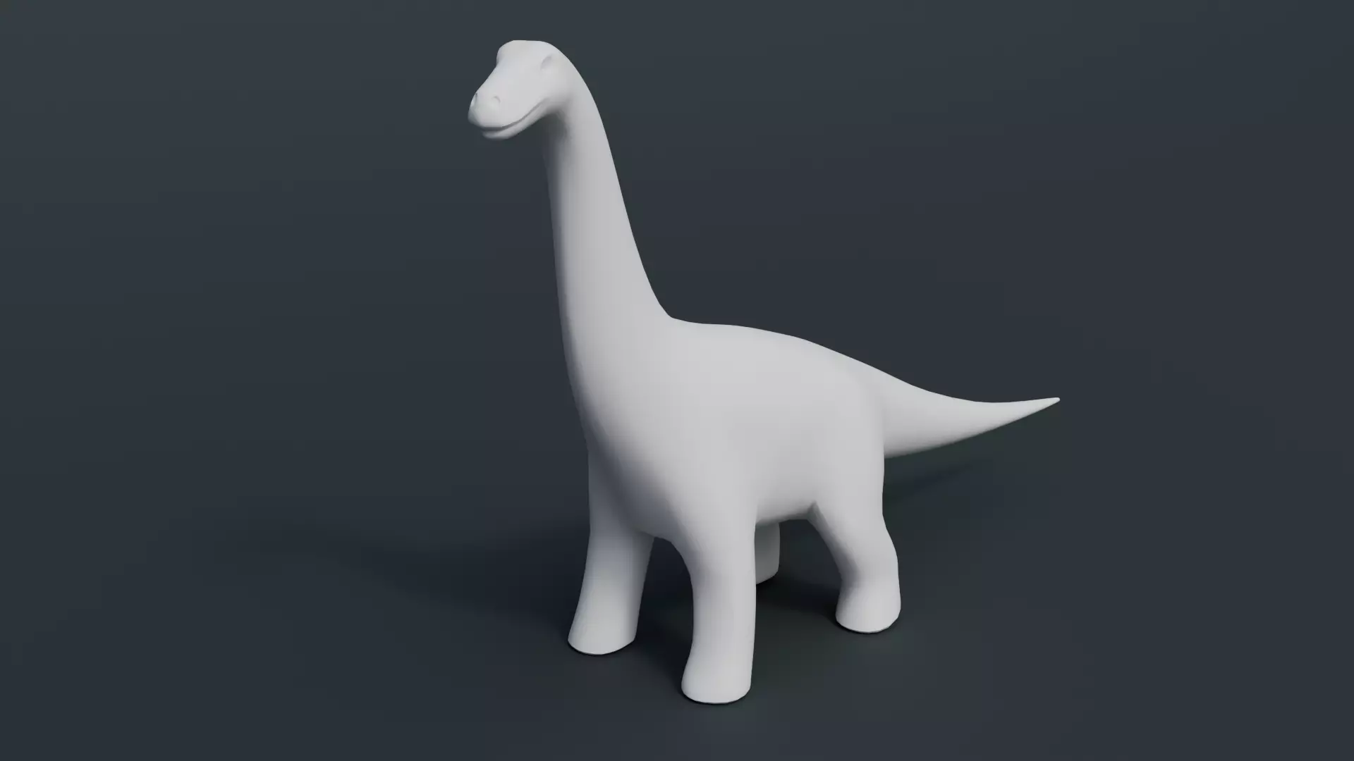Cute Stylized Brachiosaurus 3D Printable STL for FDM And Resin Free 3D print model