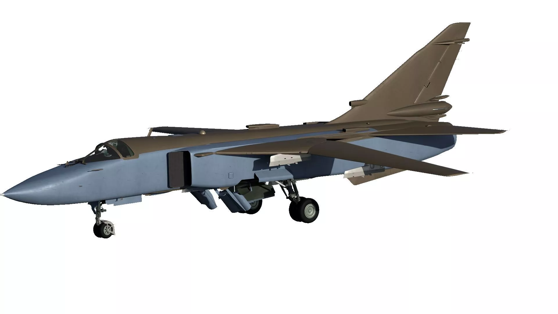 Sukhoi Su-24 with interior 3D model