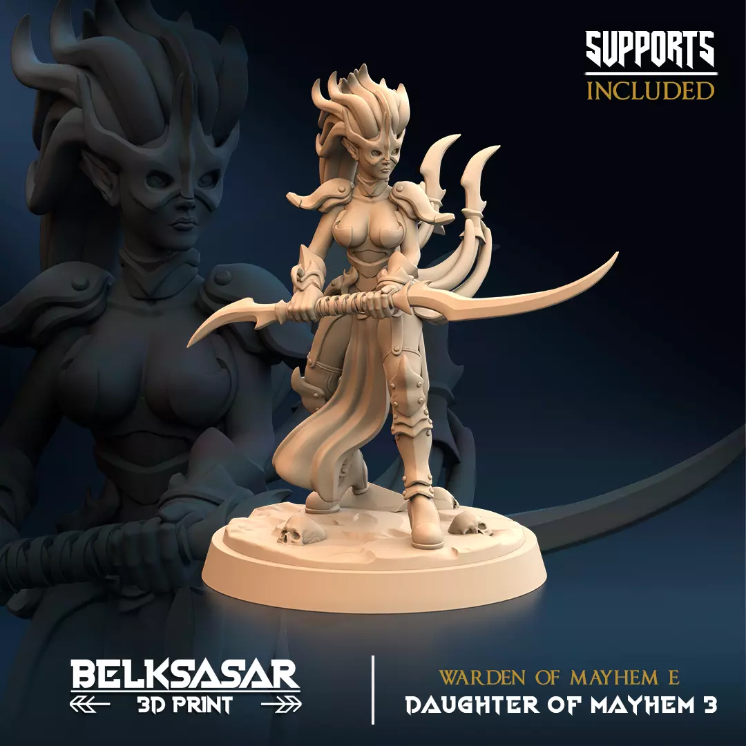 Spearwomen - Warden of Mayhem E 3D print model