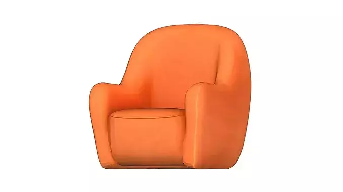 Orange arm chair