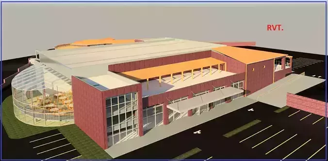 Wedding Hall Project Revit Model