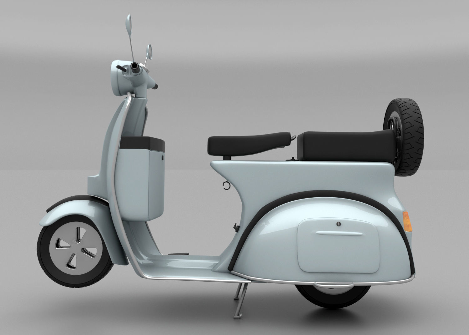 Bajaj Scooter 3D model_2