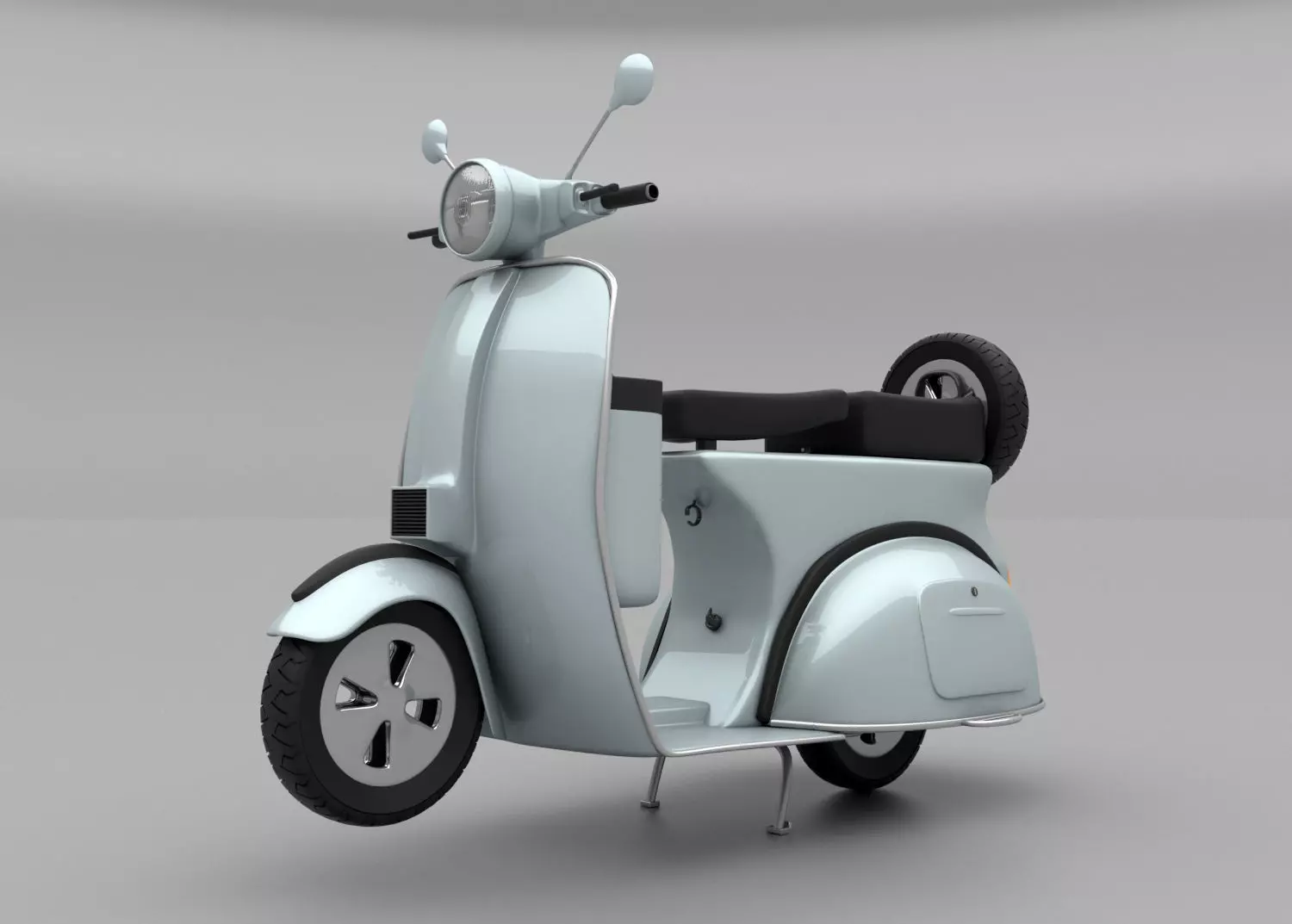 Bajaj Scooter 3D model_0