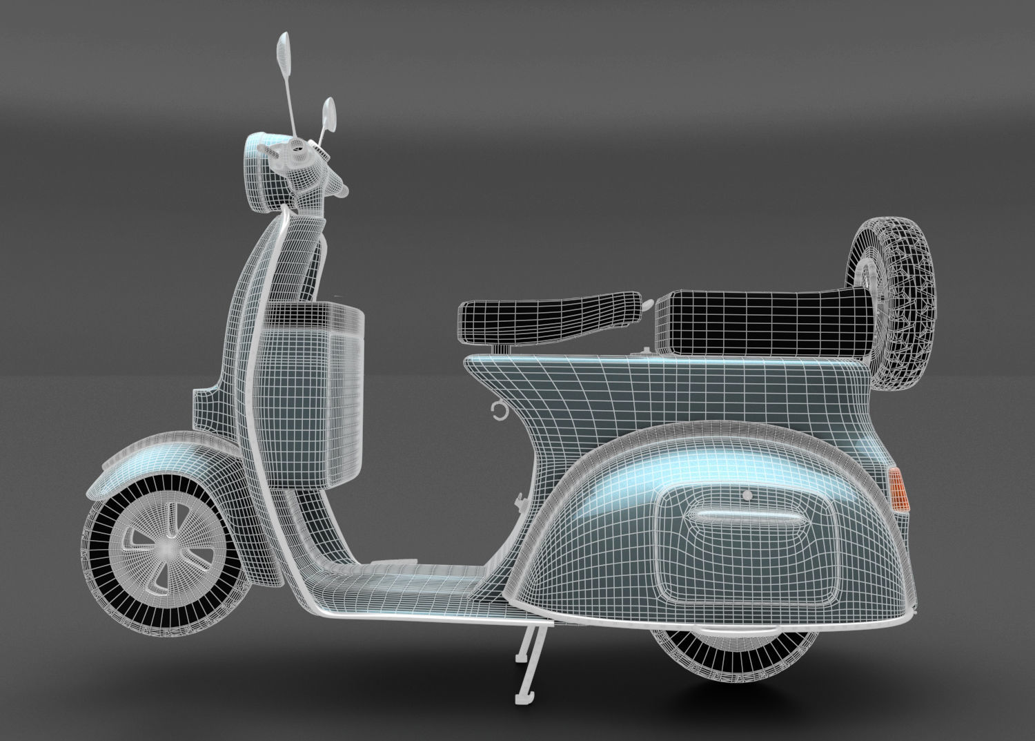 Bajaj Scooter 3D model_3