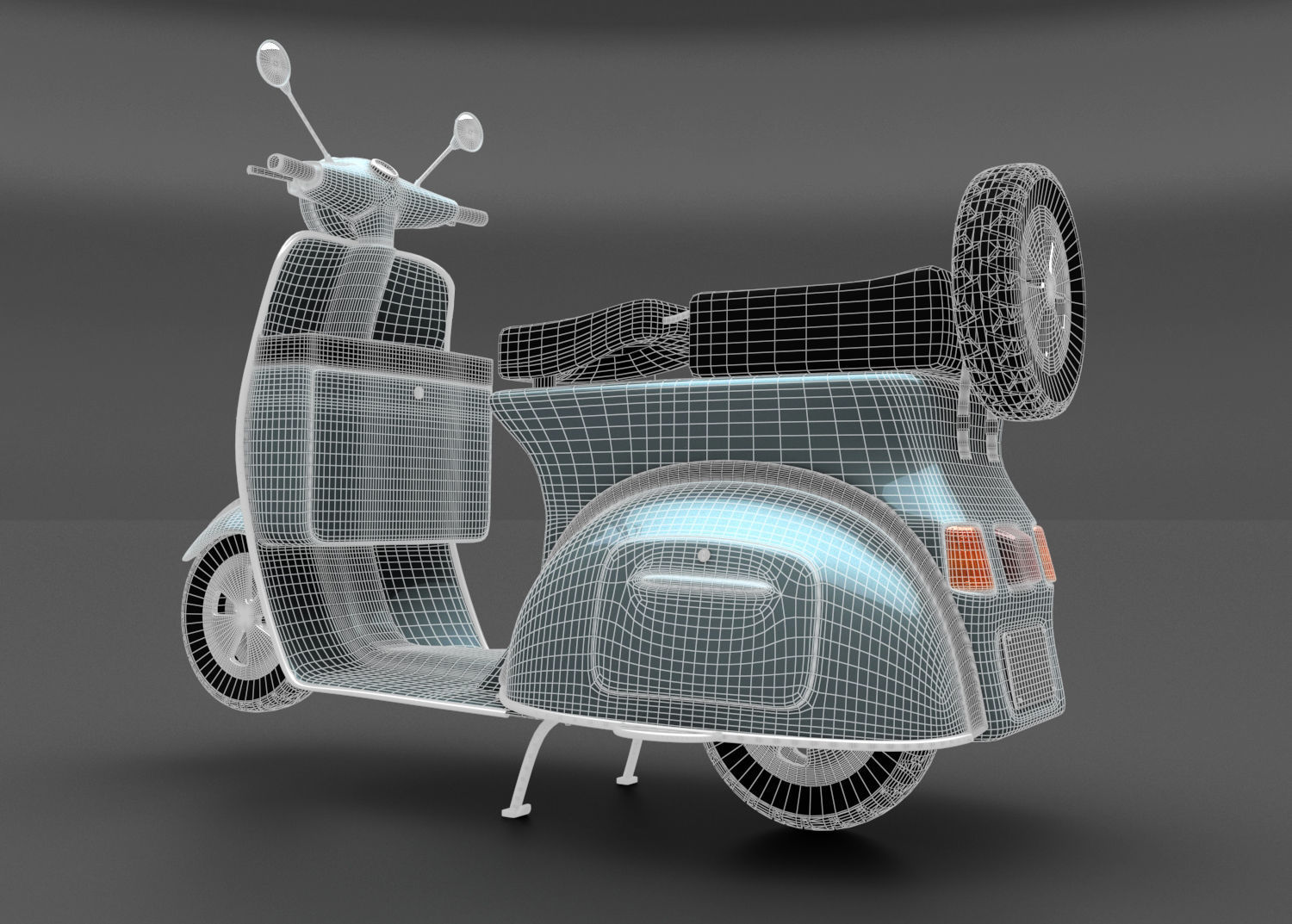 Bajaj Scooter 3D model_7