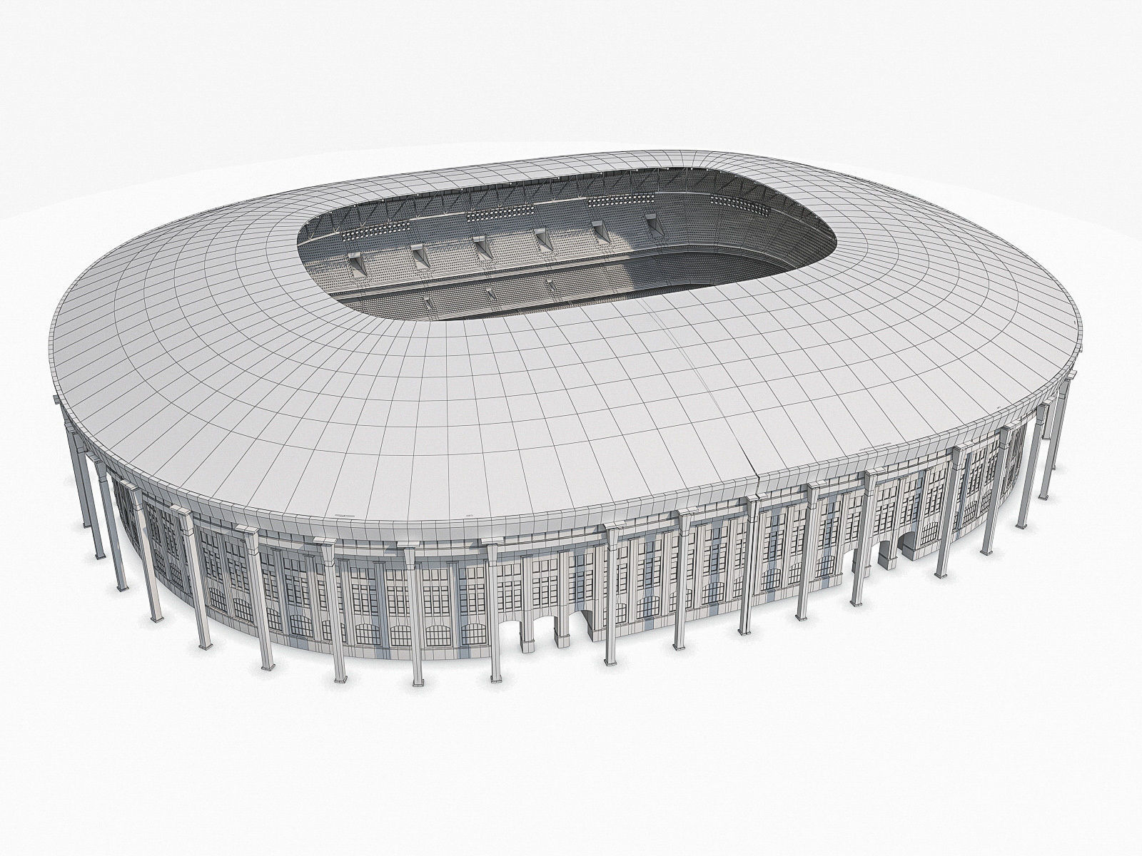 Stadium Luzhniki Low-poly 3D model_27