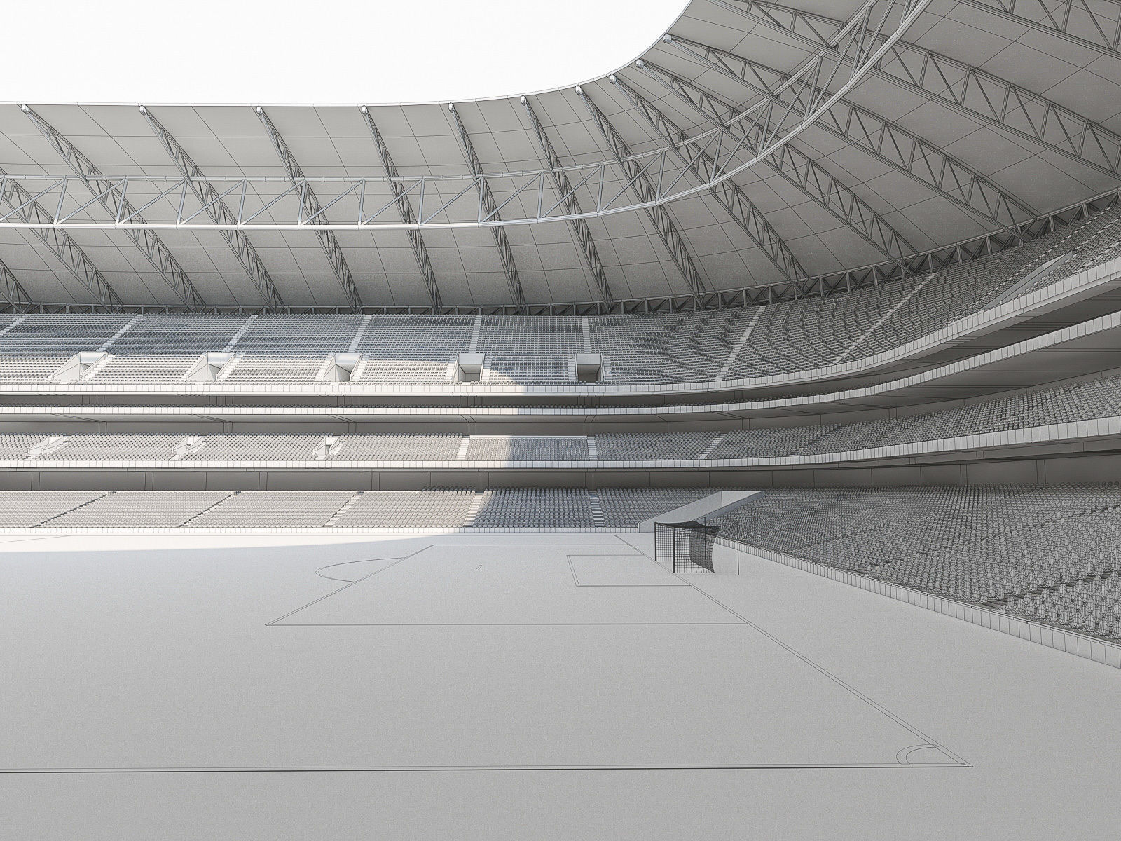 Stadium Luzhniki Low-poly 3D model_26