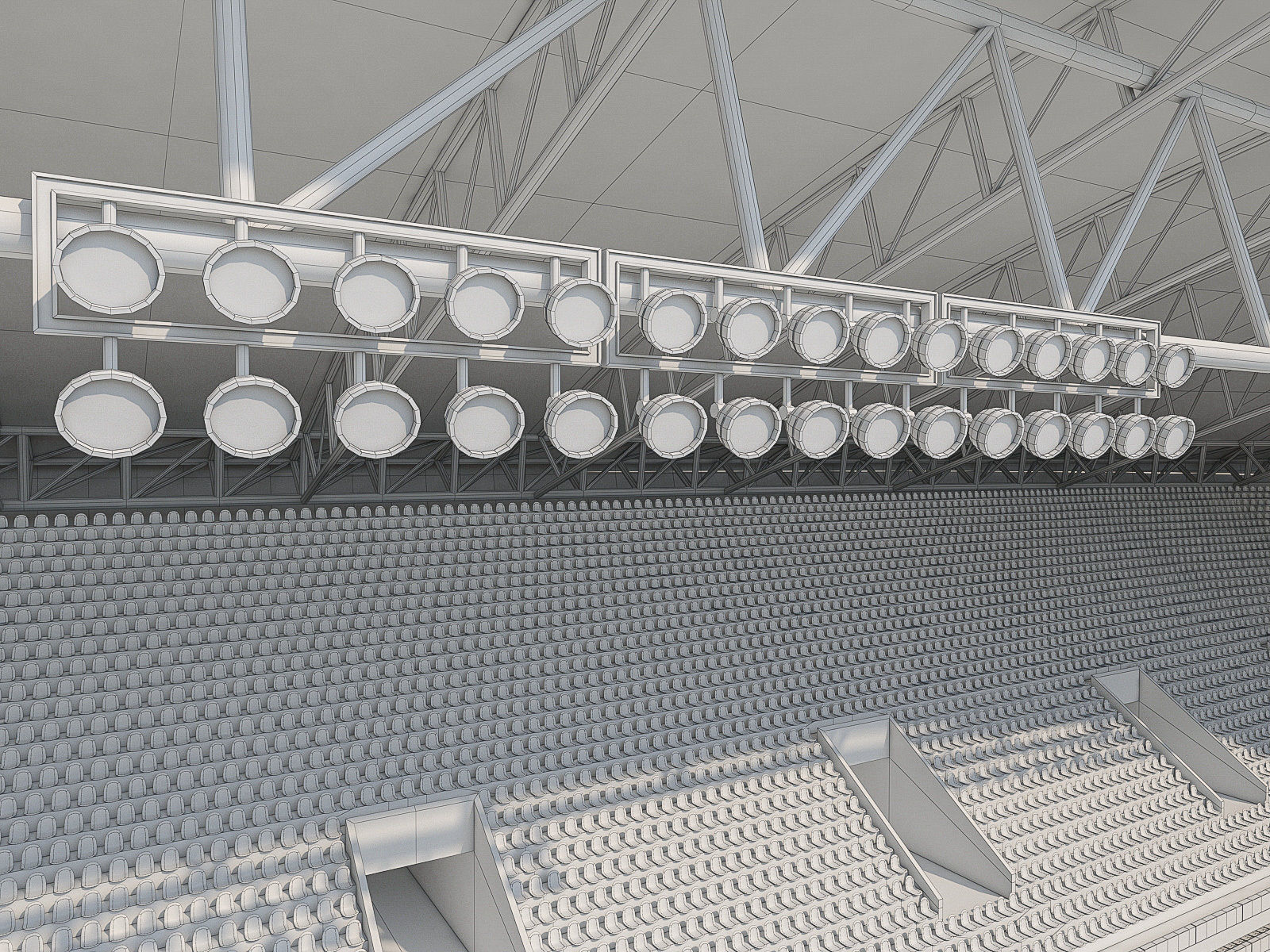 Stadium Luzhniki Low-poly 3D model_17