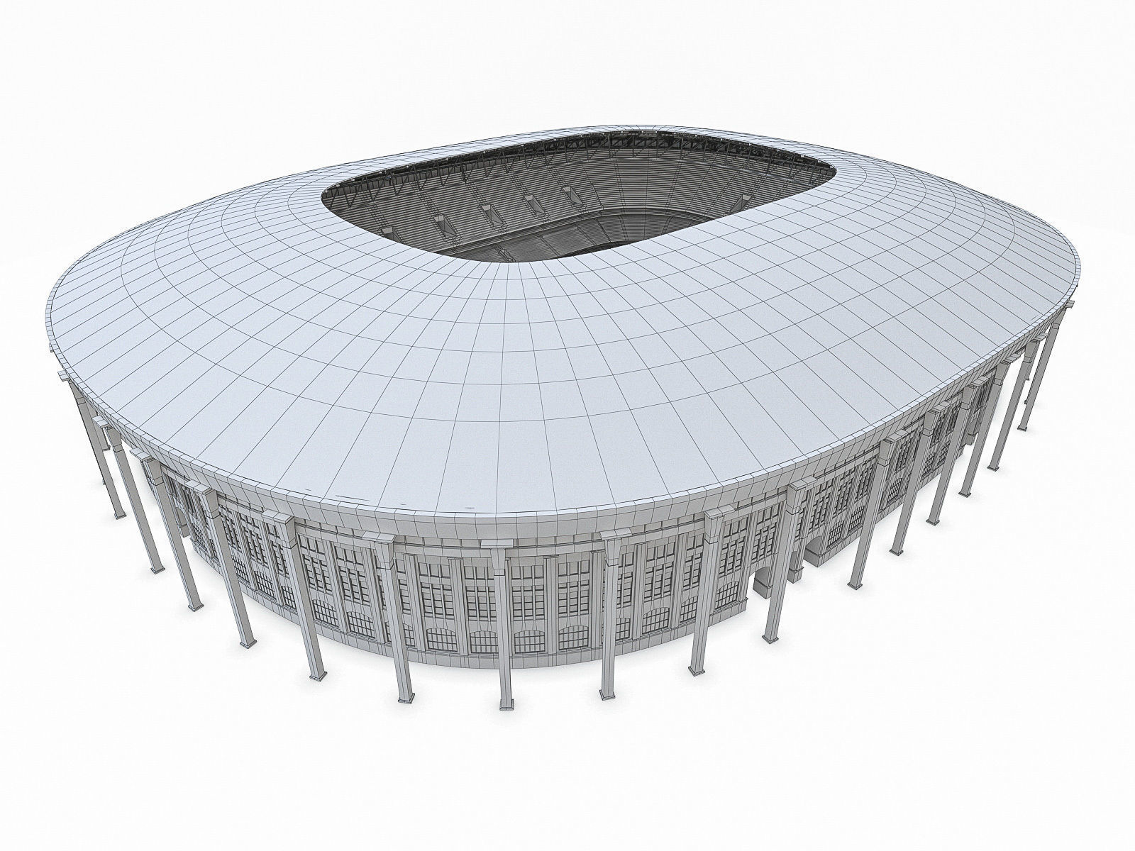 Stadium Luzhniki Low-poly 3D model_28