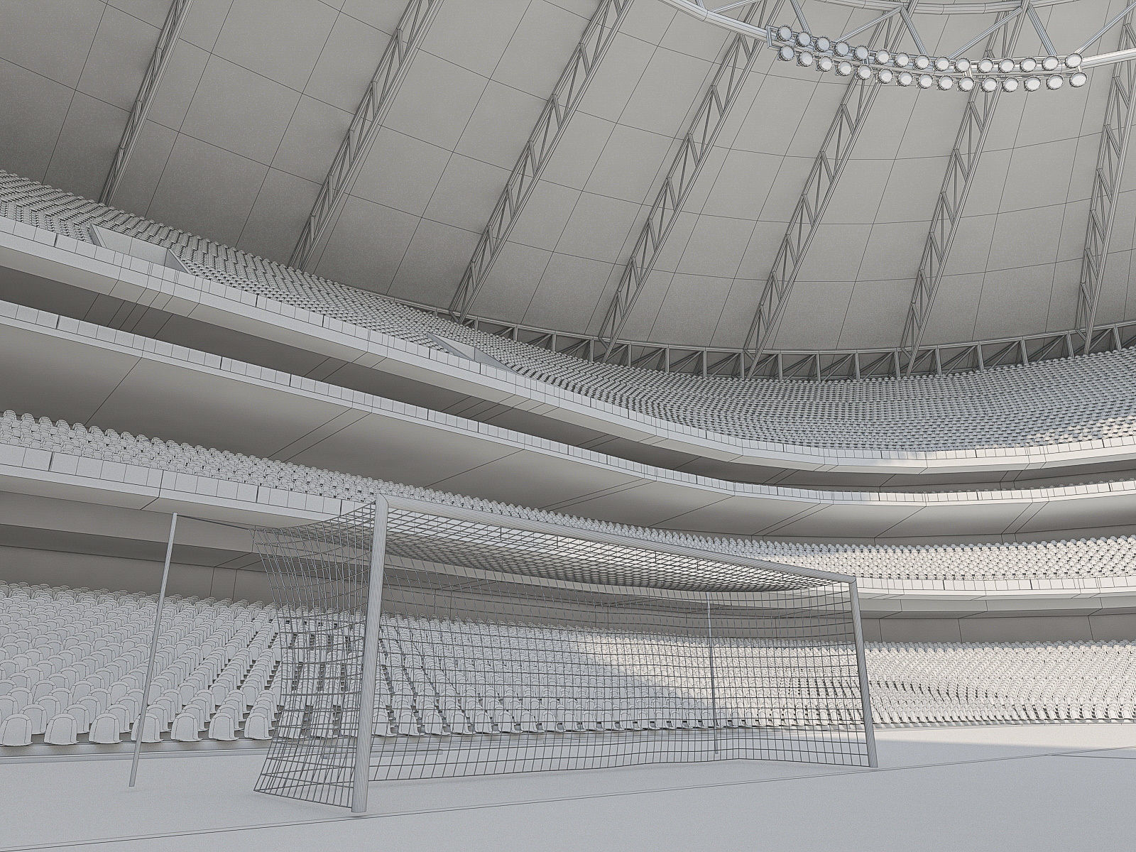 Stadium Luzhniki Low-poly 3D model_24