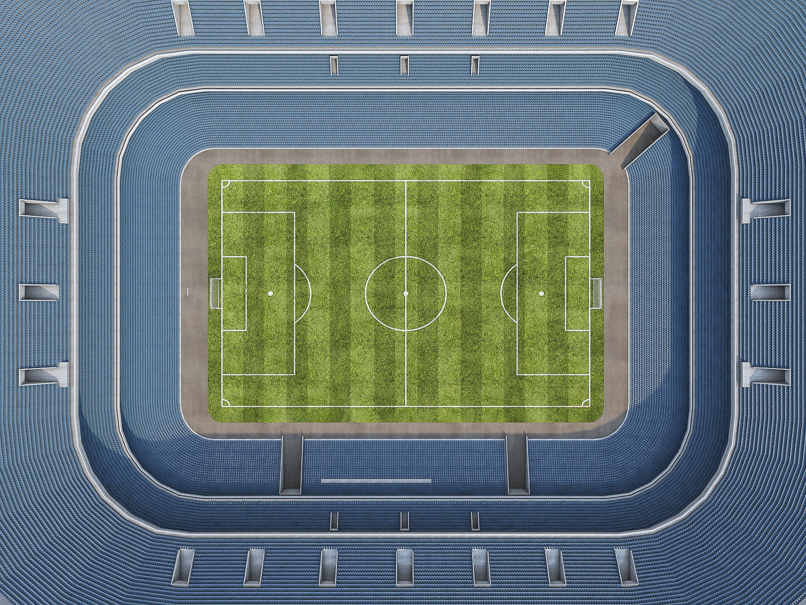 Stadium Luzhniki Low-poly 3D model_9