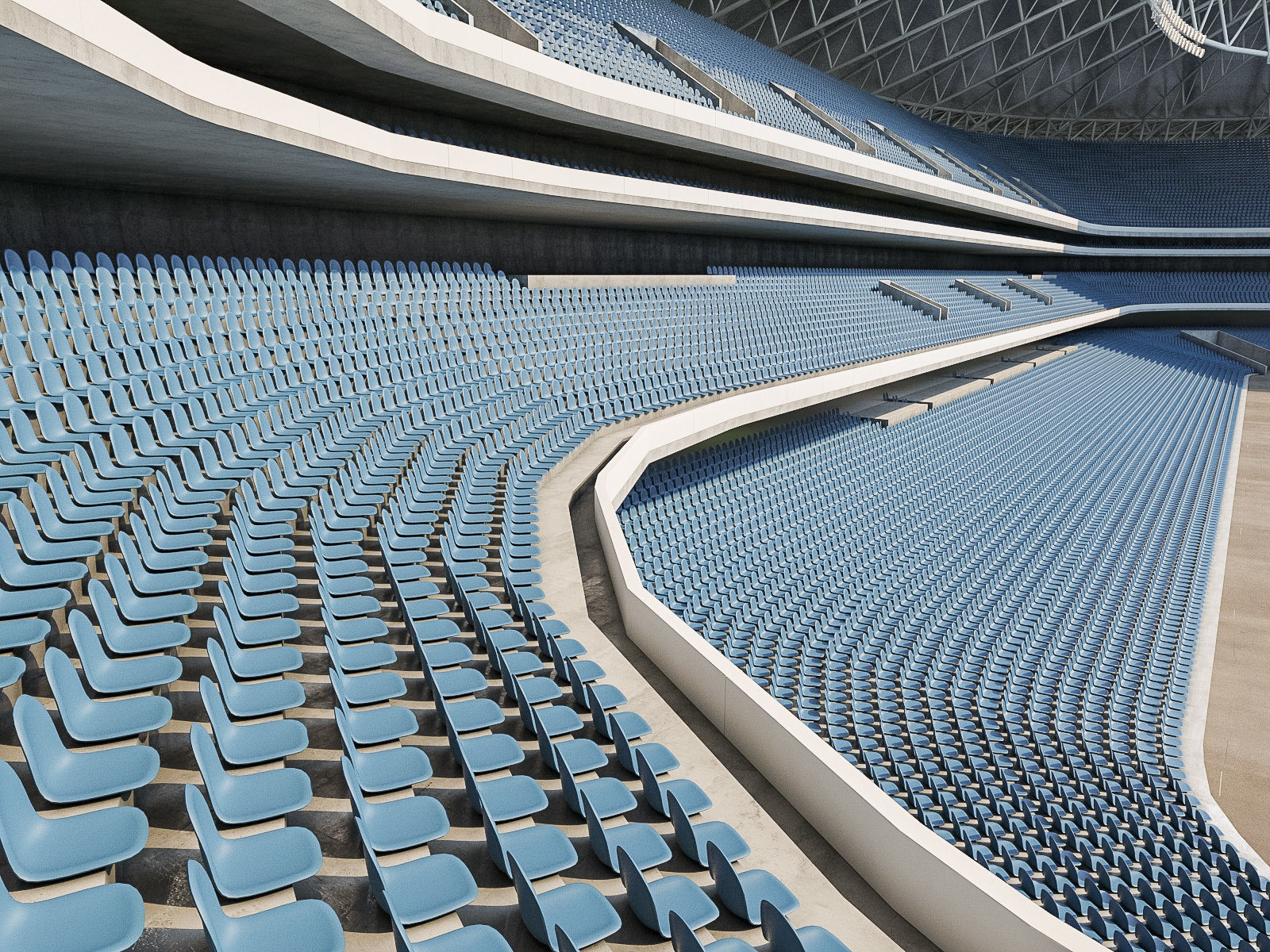 Stadium Luzhniki Low-poly 3D model_11