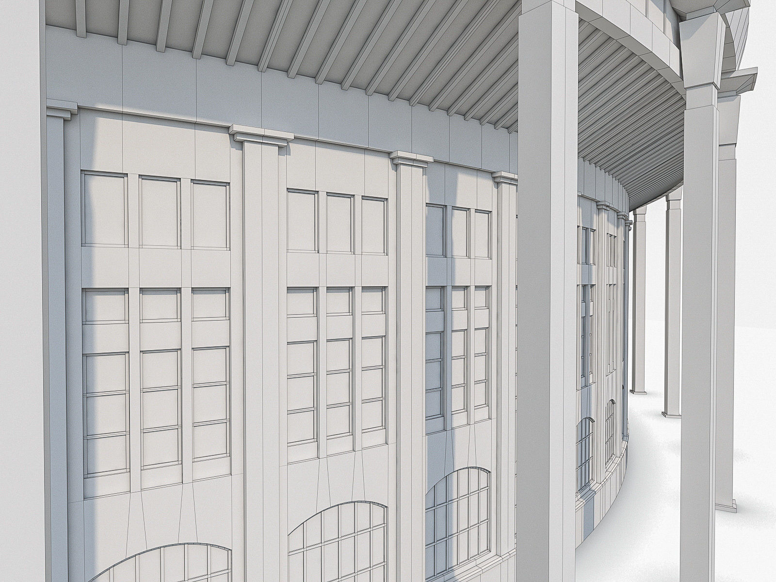 Stadium Luzhniki Low-poly 3D model_21