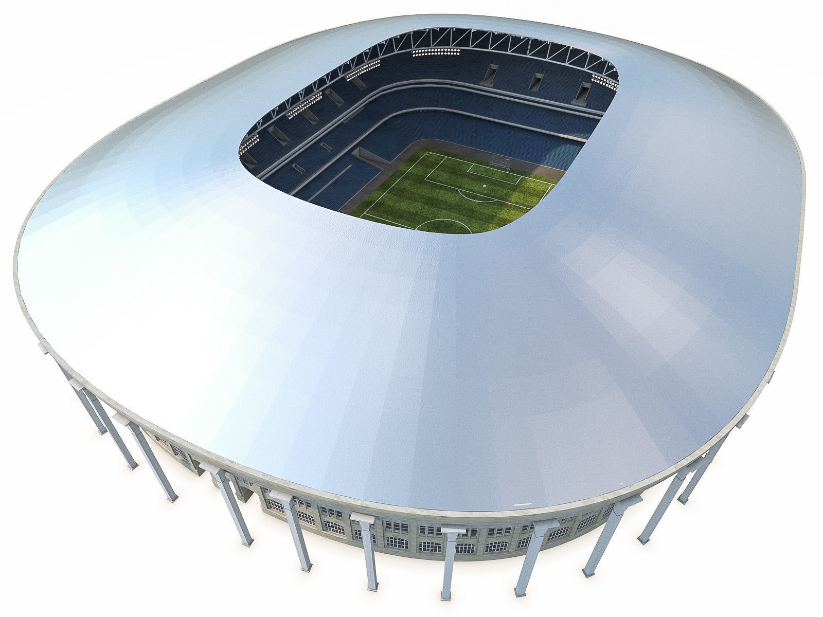 Stadium Luzhniki Low-poly 3D model_12