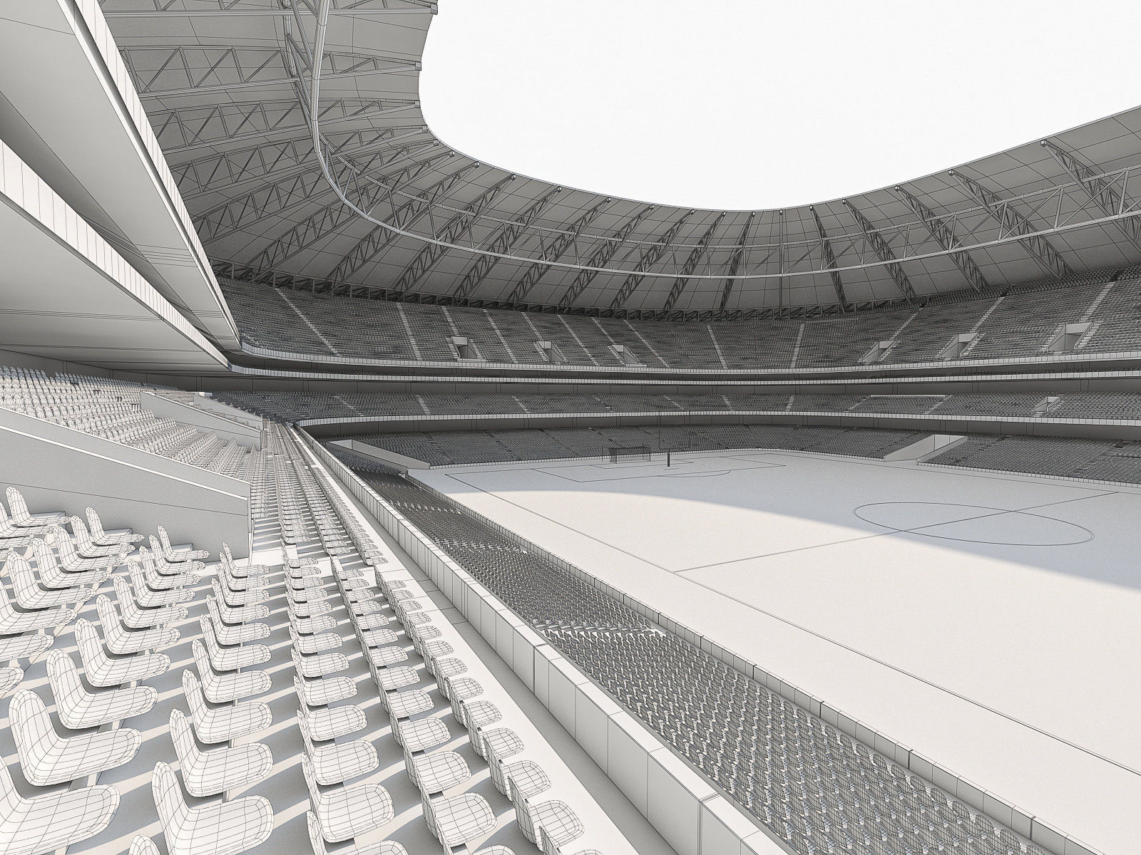 Stadium Luzhniki Low-poly 3D model_22
