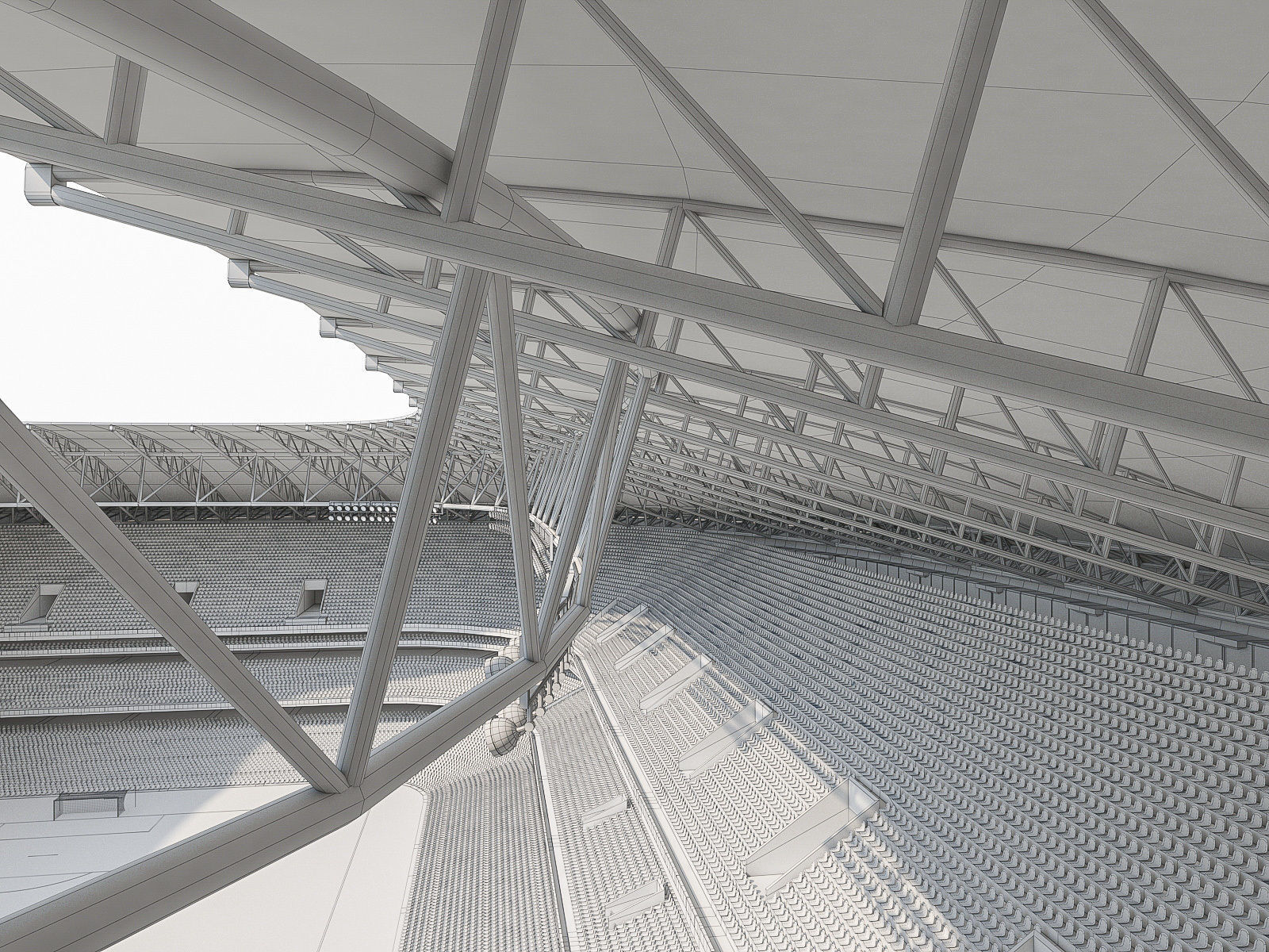 Stadium Luzhniki Low-poly 3D model_18