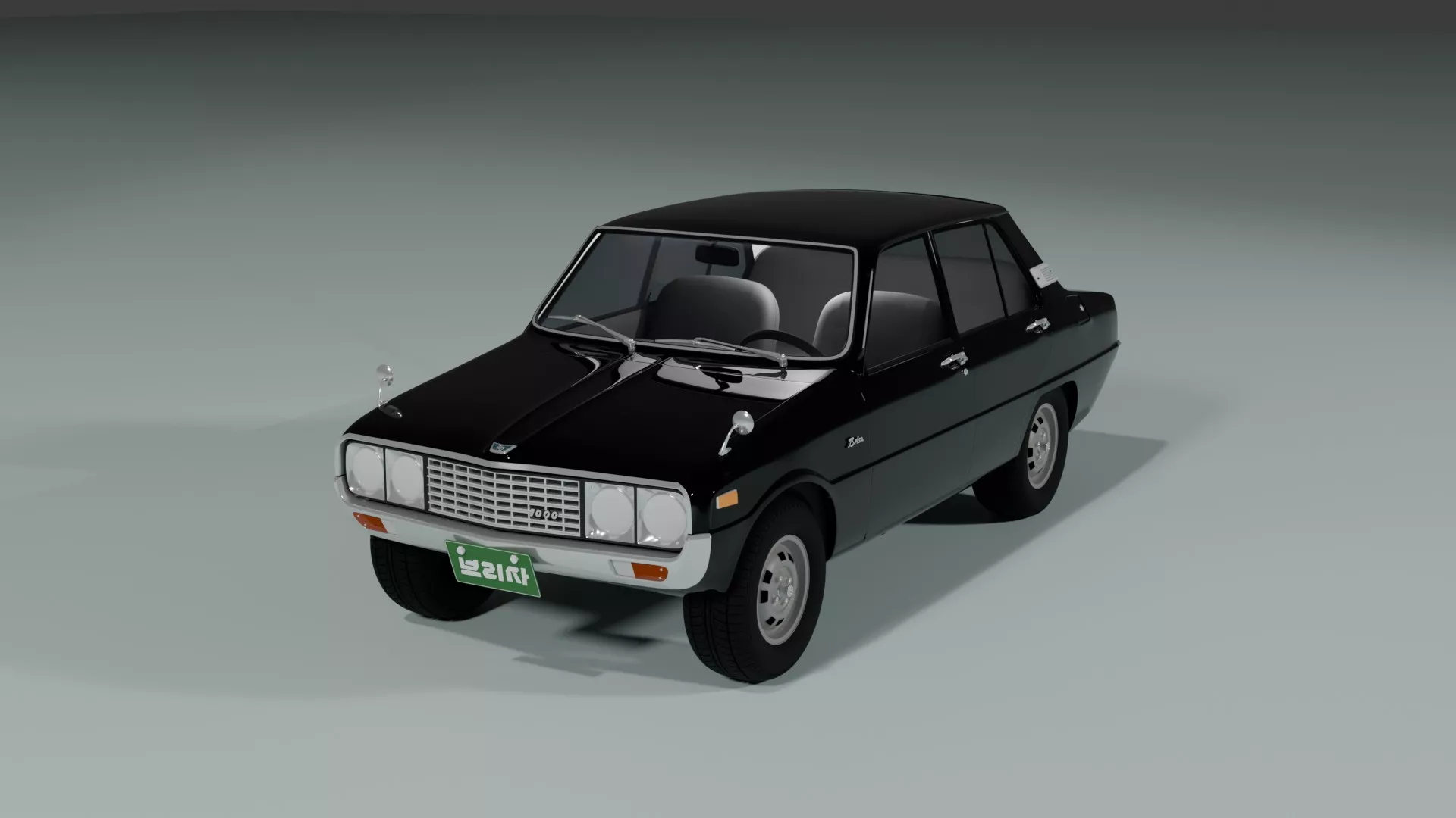 1974 Kia Brisa S-1000 - 3D Model Low-poly 3D model