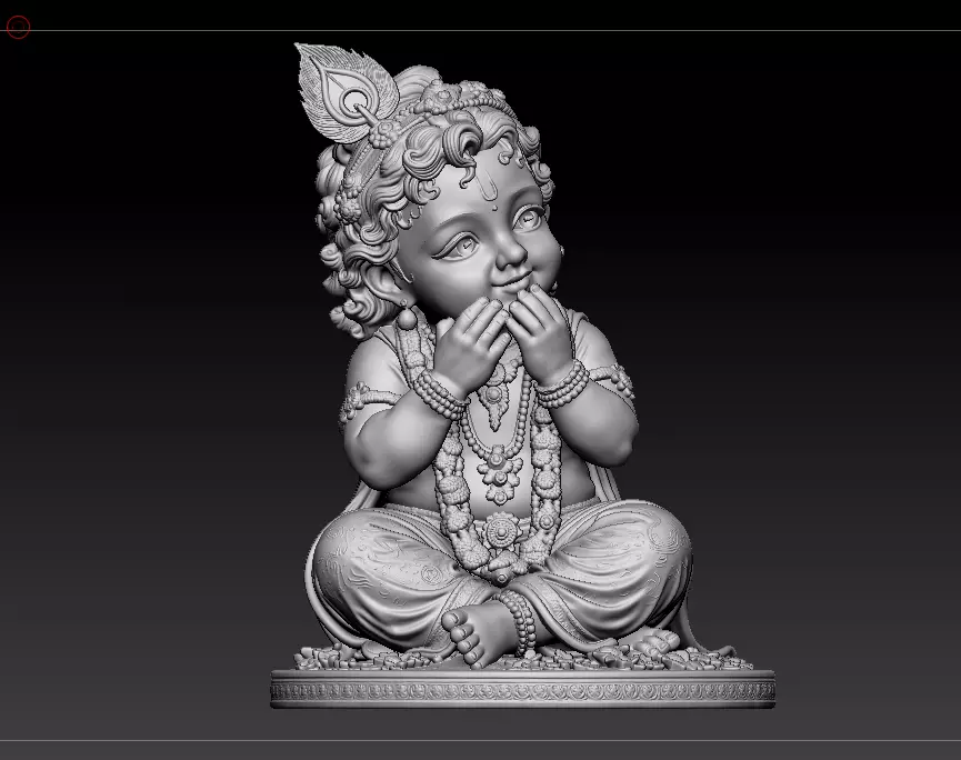 little krishna 3d printed model 3D print model