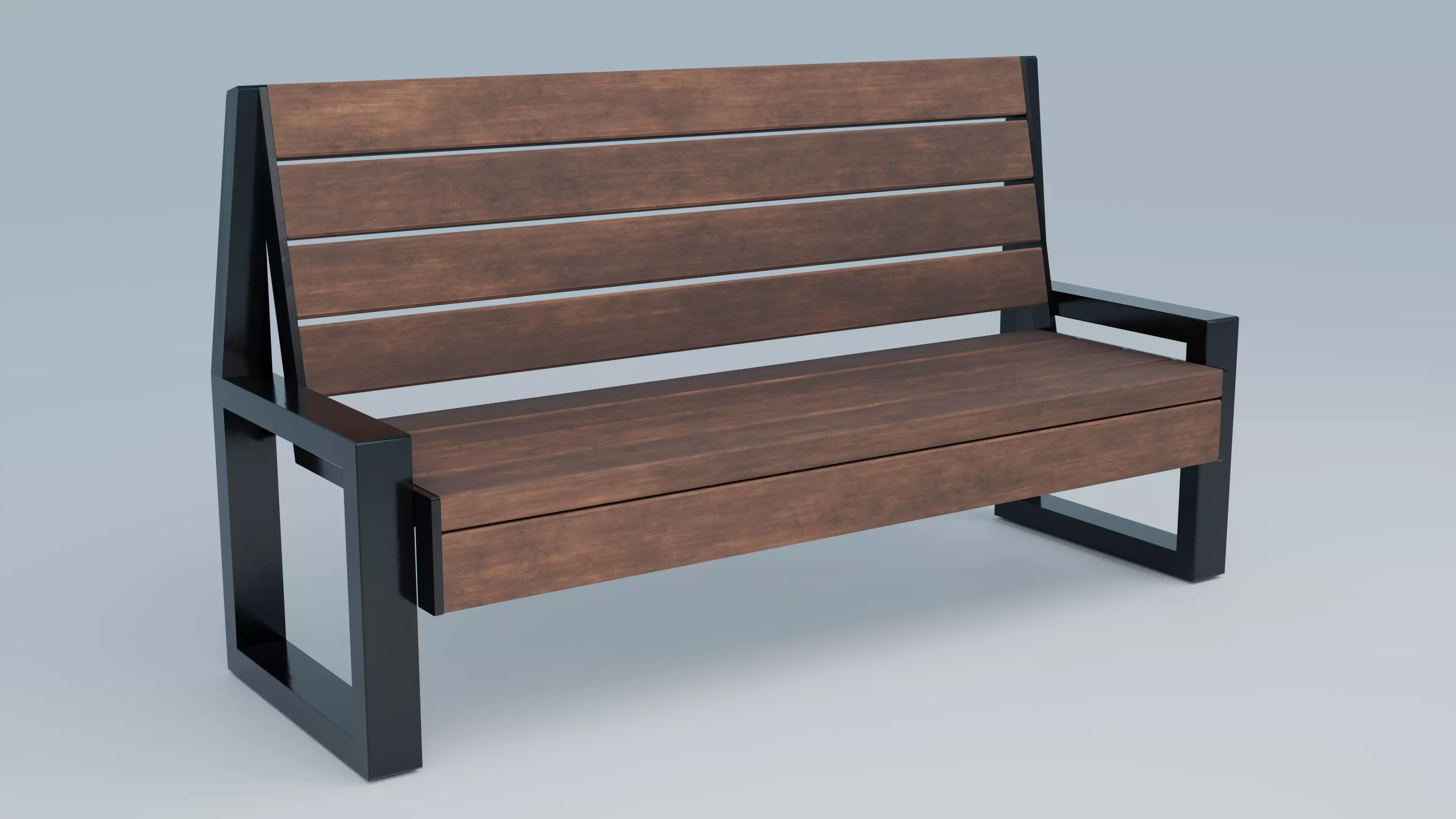 Modern Outdoor Bench Free low-poly 3D model